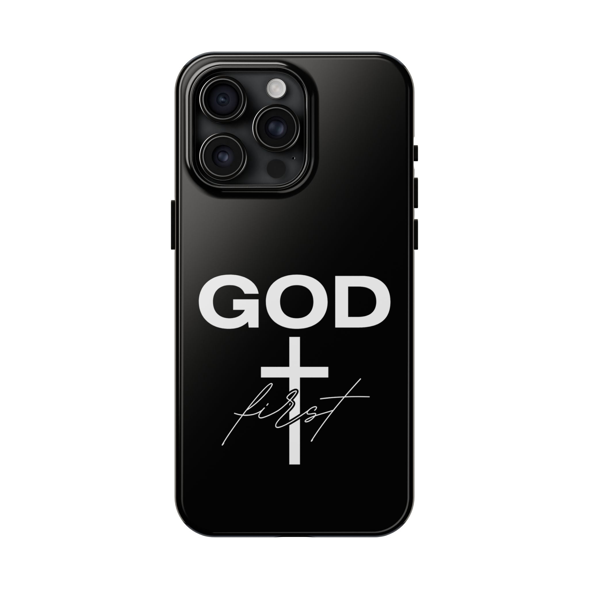 God First iPhone compatible phone case | Christian cross phone case faith accessory