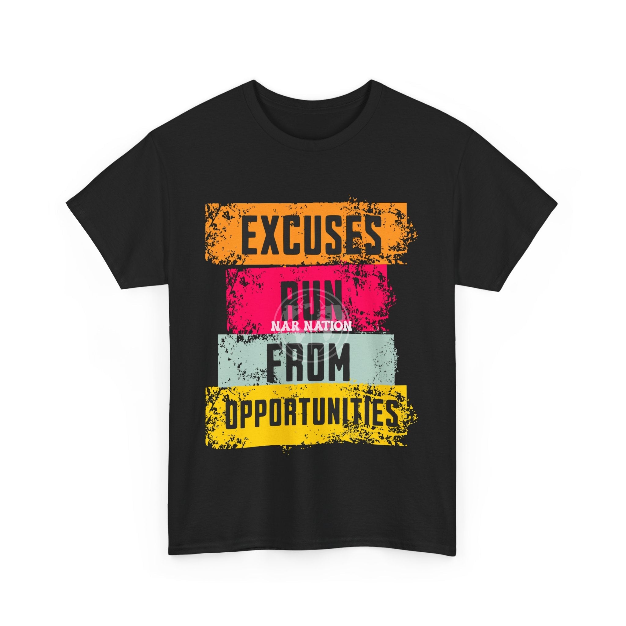 Excuses run from opportunities T-shirtMotivational T-Shirt for Fitness Lovers, Positive Vibes Cotton Shirt, Gift for Friends, Casual Wear