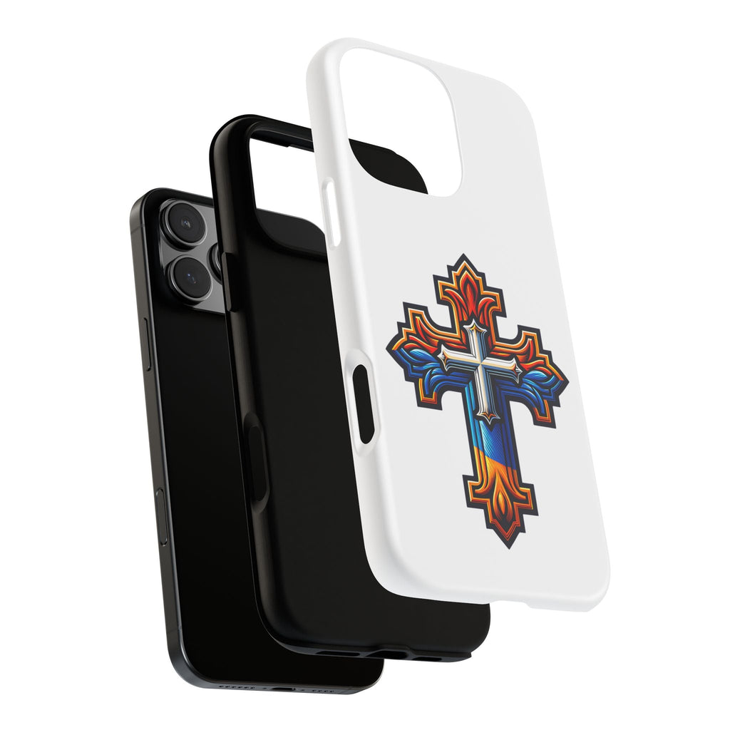 Armenian cross flag phone case iPhone Samsung Google, Christian phone case, white phone case