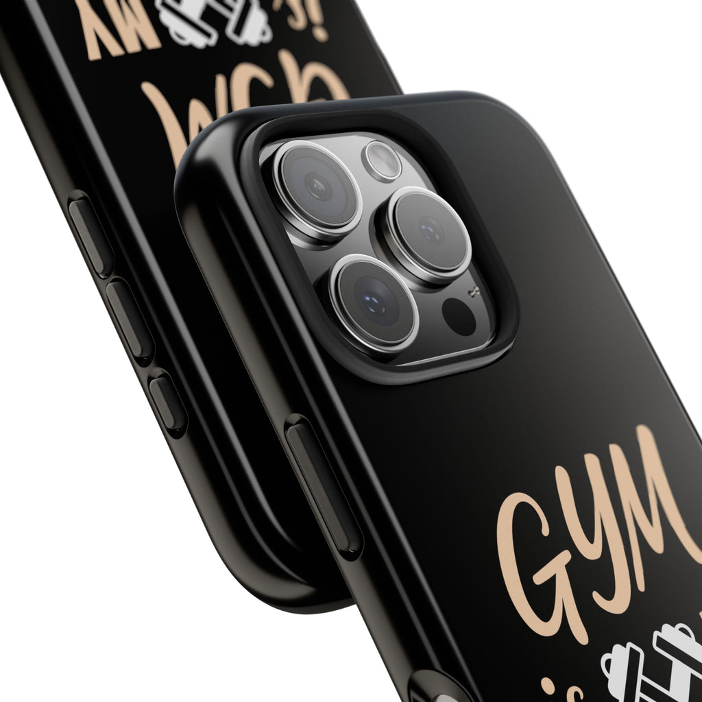 Gym Is My Therapy iPhone Phone Case | Fitness Dumbbell Workout Motivational iphone compatibie