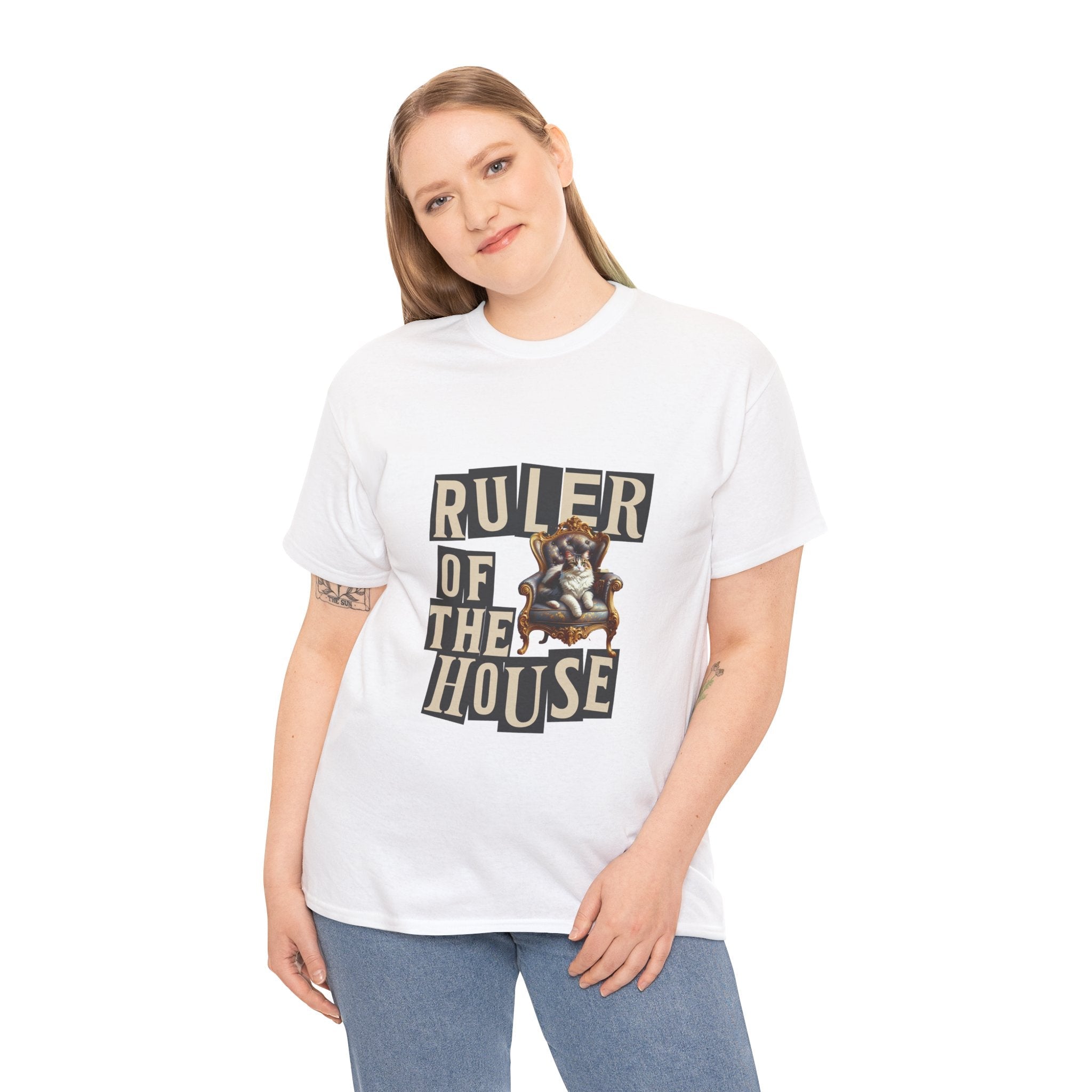 Ruler of the House Tee, Funny Pet Shirt, Gift for Cat Lovers, Unisex Cotton Tee, Casual Wear for Pet Owners