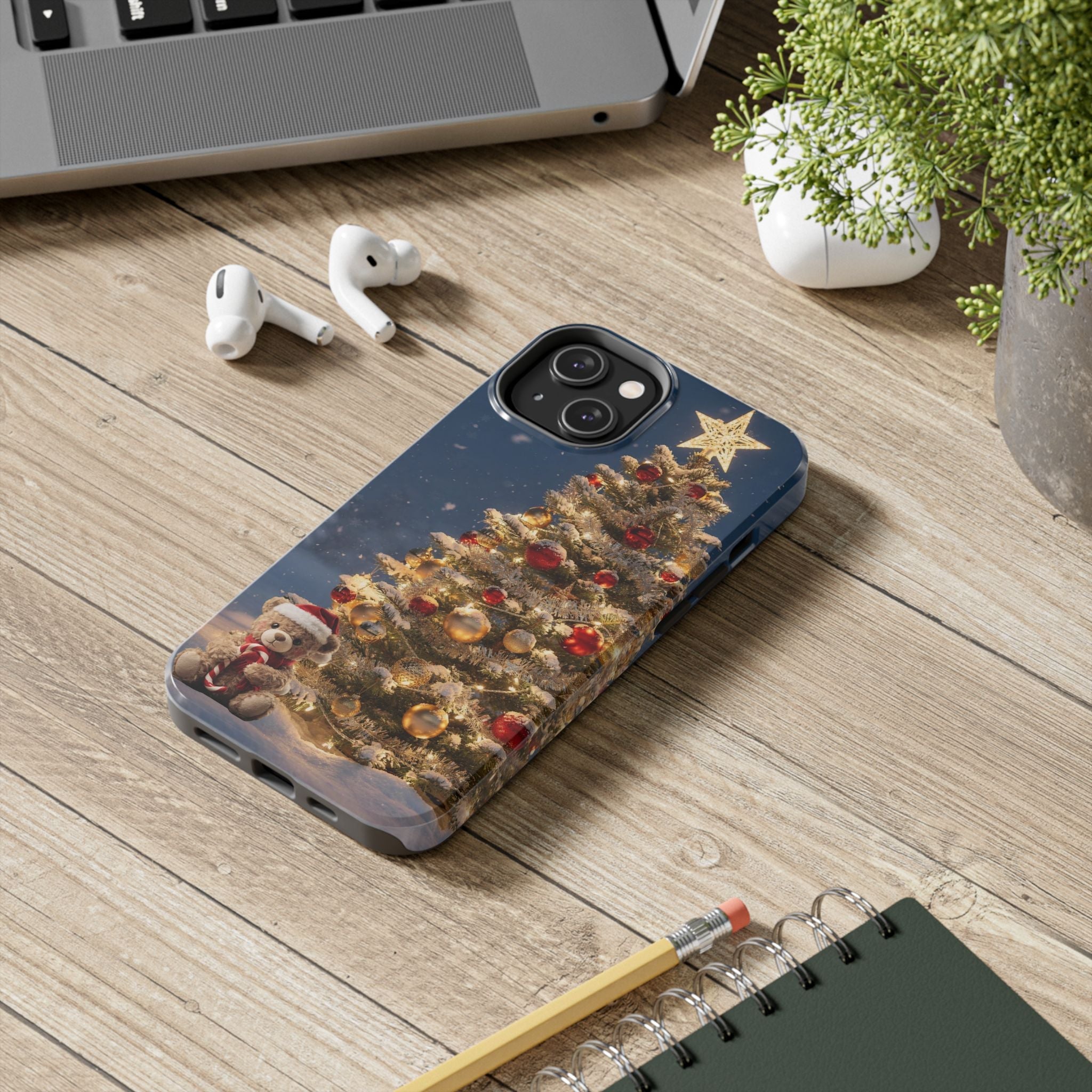 Christmas Holiday iPhone  Phone Case | Holiday Snowy Ornament Design