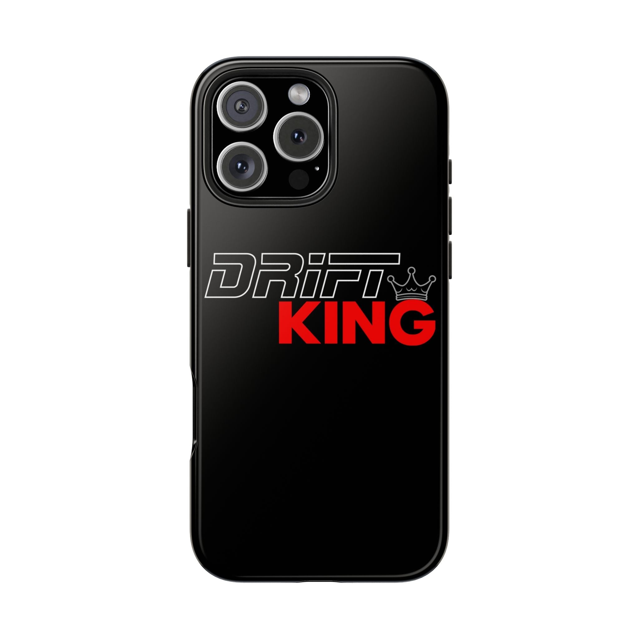 Drift King iPhone Compatible Black Phone Case | Tough Protective Phone Case