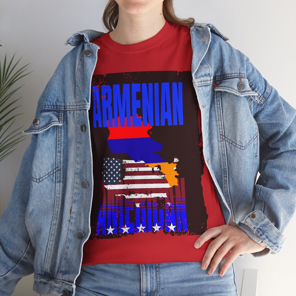 Armenian American T-shirt, Unisex T-Shirt for Heritage, Independence Day, Gifts for Armenians, Casual Wear, Patriotic Shirt