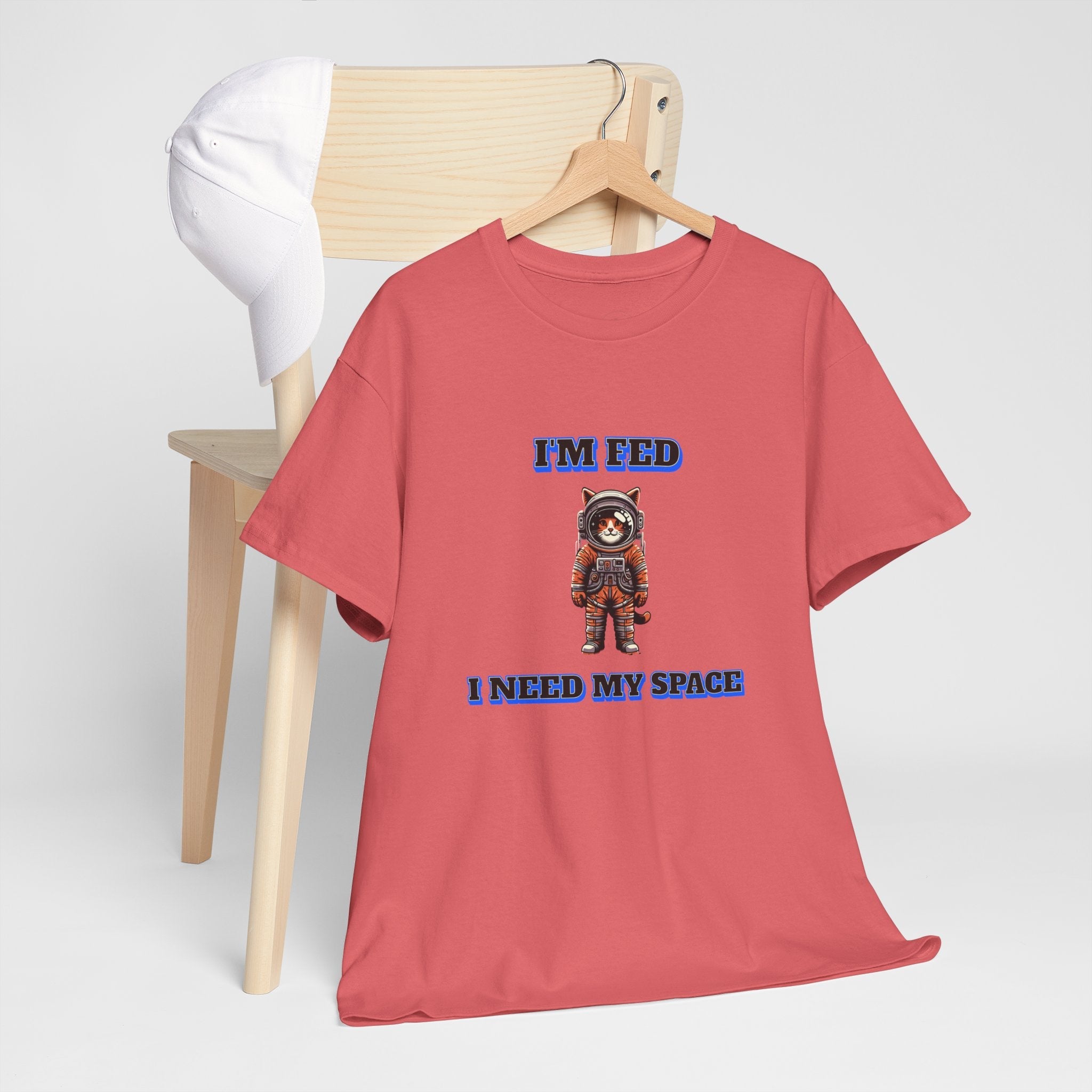 Funny cat lover shirt I'm Fed, I Need My Space - Funny Gift, Casual Wear, Animal Lover Shirt, Self-Care Humor, Everyday Comfort