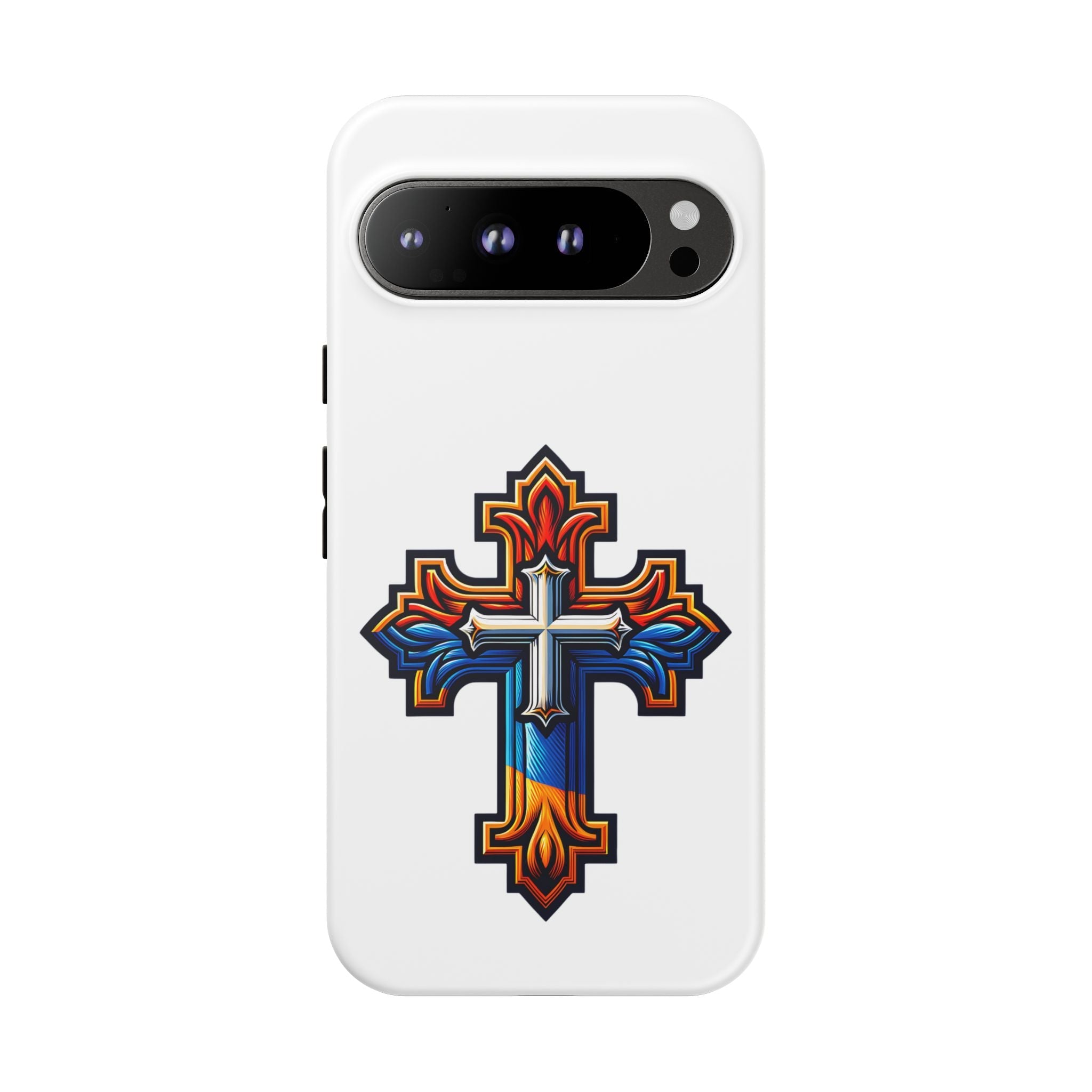 Armenian cross flag phone case iPhone Samsung Google, Christian phone case, white phone case