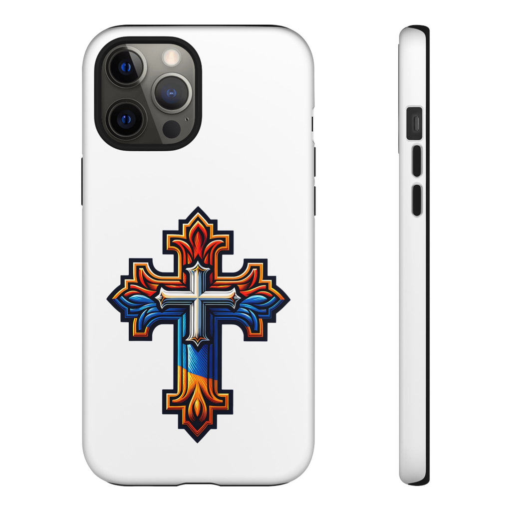 Armenian cross flag phone case iPhone Samsung Google, Christian phone case, white phone case