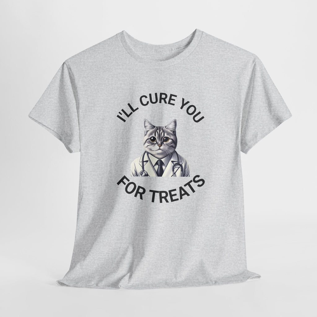 Cat Doctor Unisex Heavy Cotton Tee, Funny Cat Shirt for Pet Lovers, Gift for Vet Assistants, Casual Wear, Animal Lover's Tee