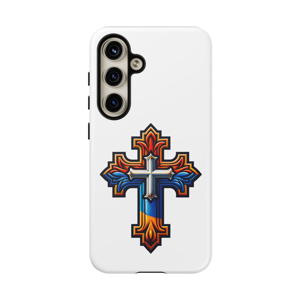 Armenian cross flag phone case iPhone Samsung Google, Christian phone case, white phone case