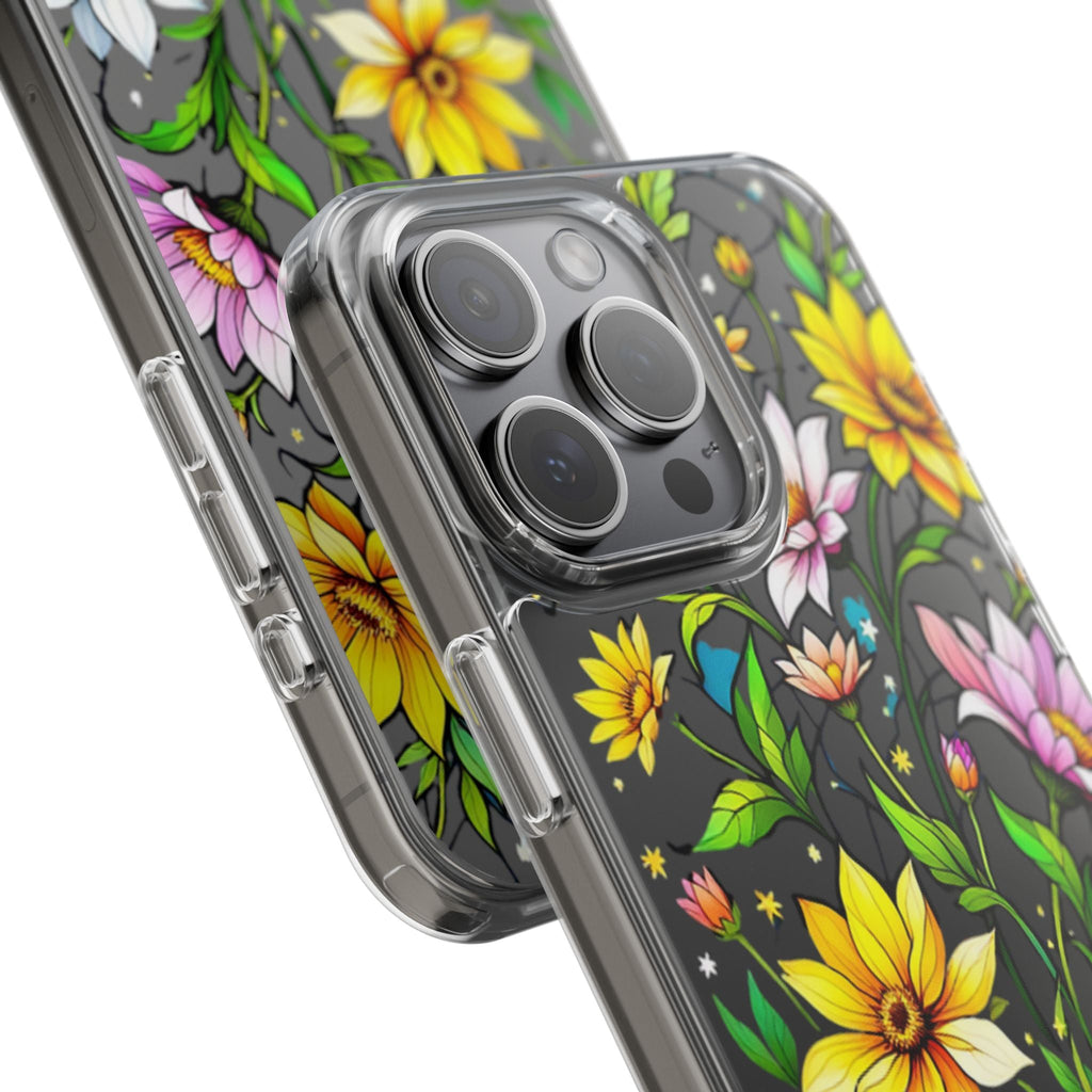 Cute flower phone case, clear phone case, iPhone phone case, Samsung phone case, phone case gift