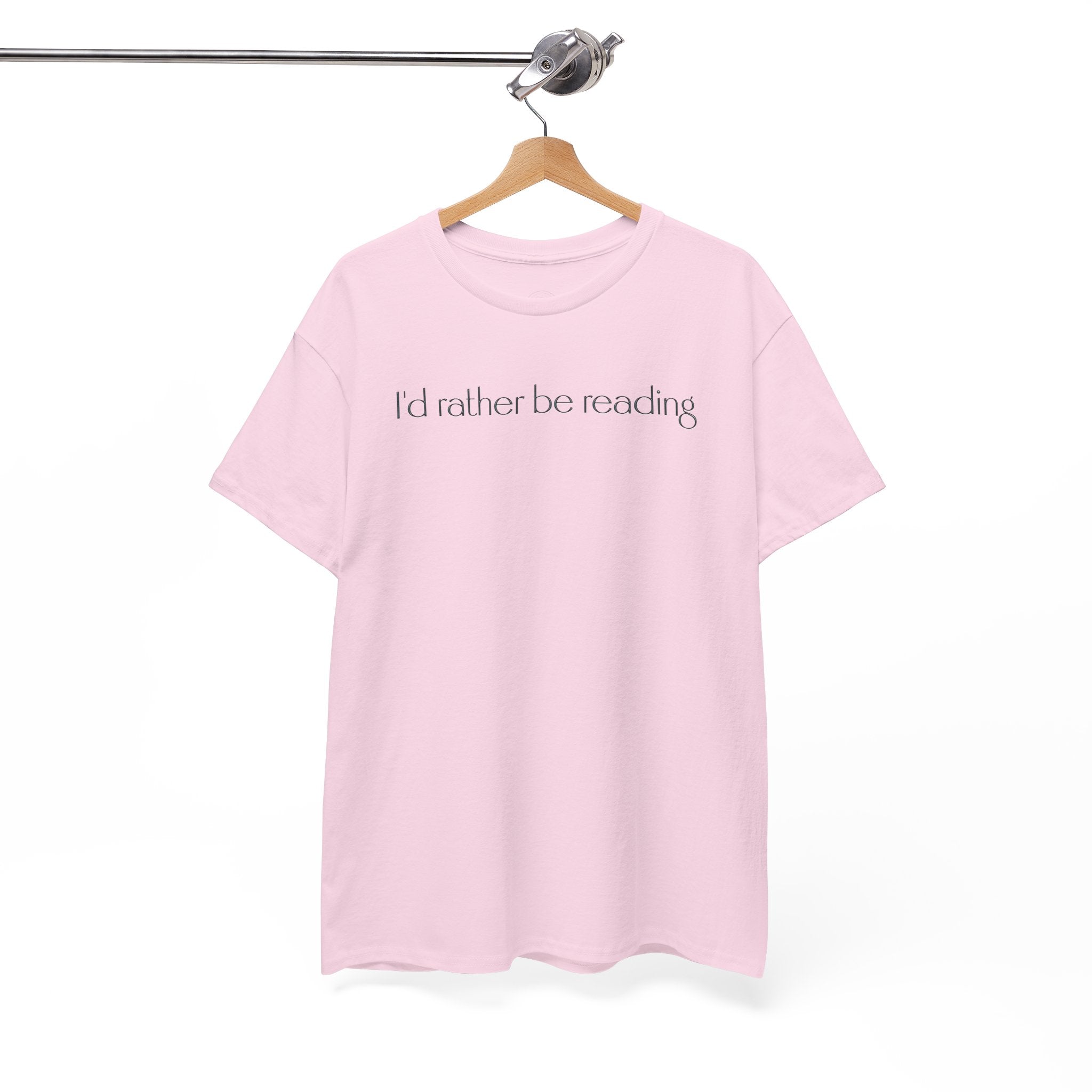I'd Rather Be Reading Unisex Heavy Cotton Tee - Perfect for Book Lovers, Cozy Vibes, Gift for Readers, Literary Enthusiasts, Casual Wear