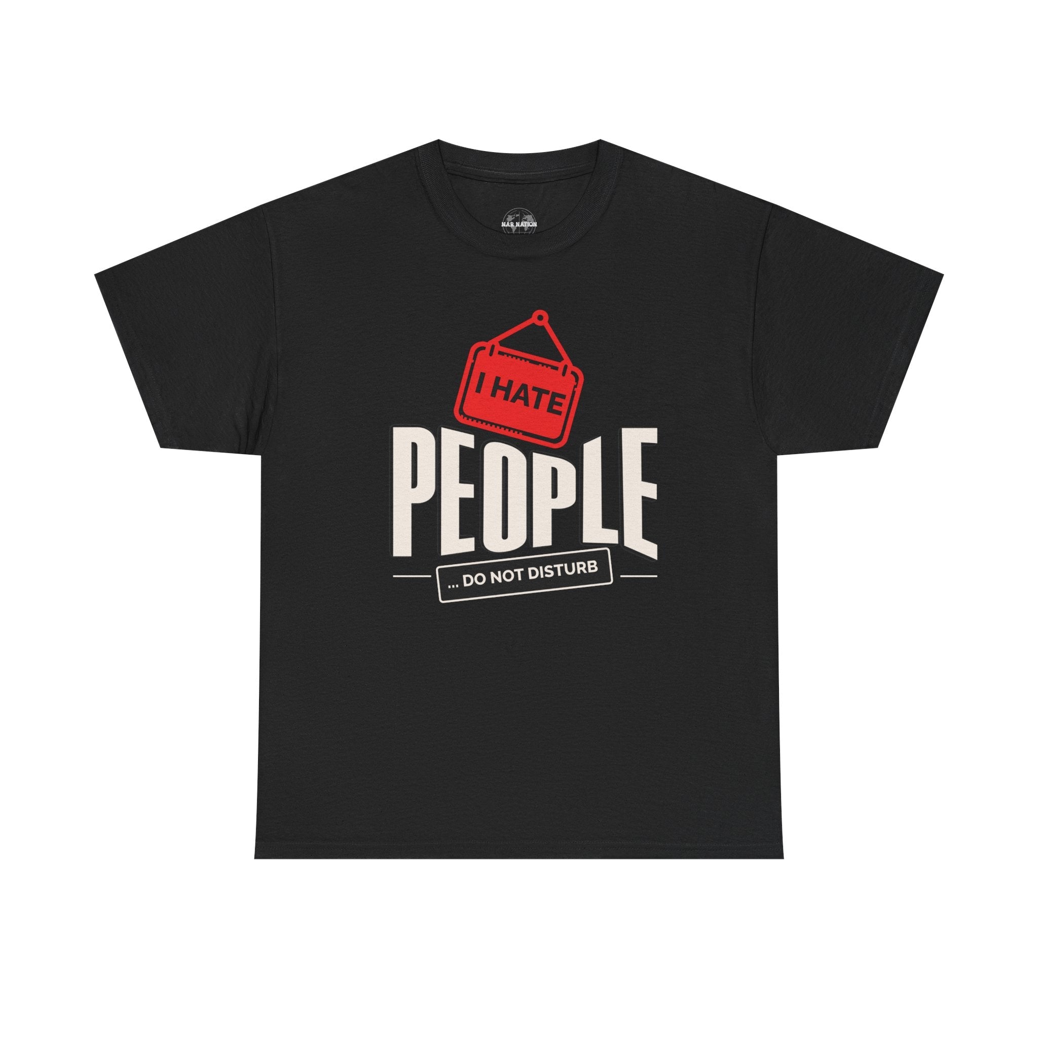 I Hate People Unisex Heavy Cotton Tee, Funny Graphic T-Shirt, Gift for Introverts, Do Not Disturb Shirt