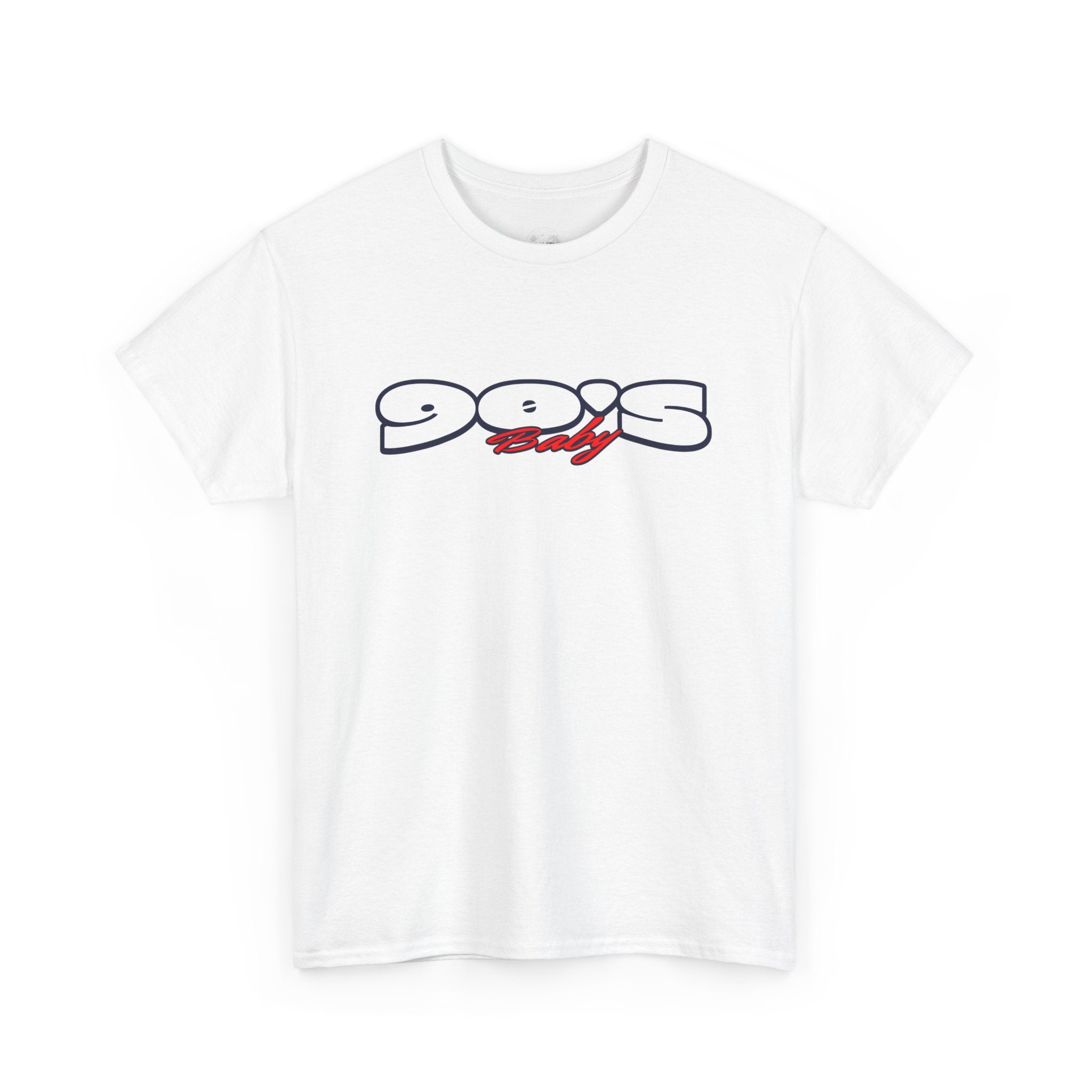 90s baby Nostalgia Unisex Heavy Cotton Tee, Retro Style T-Shirt, Casual Wear, Vintage Aesthetic, Gift for 90s Kids, Comfortable Everyday Tee