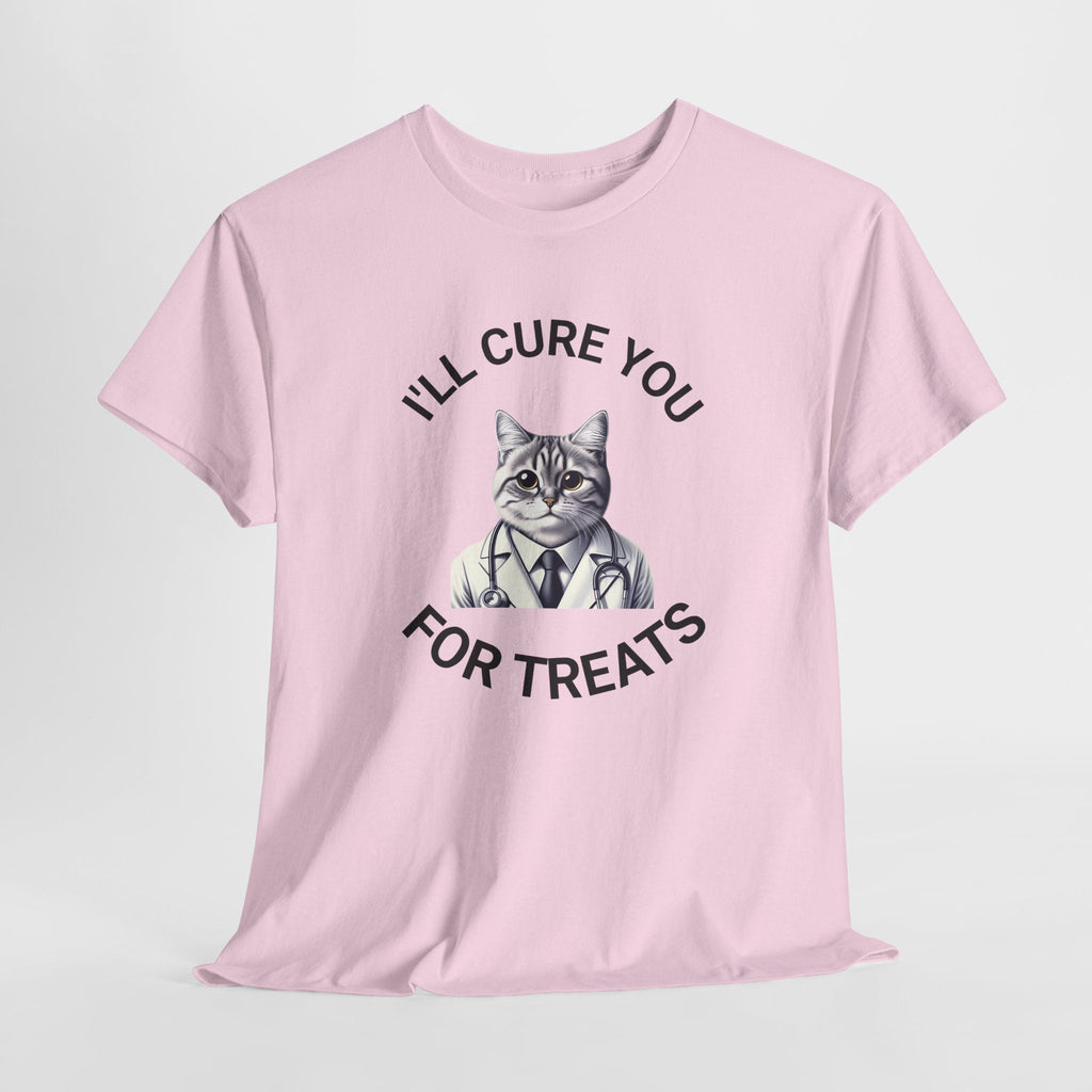 Cat Doctor Unisex Heavy Cotton Tee, Funny Cat Shirt for Pet Lovers, Gift for Vet Assistants, Casual Wear, Animal Lover's Tee