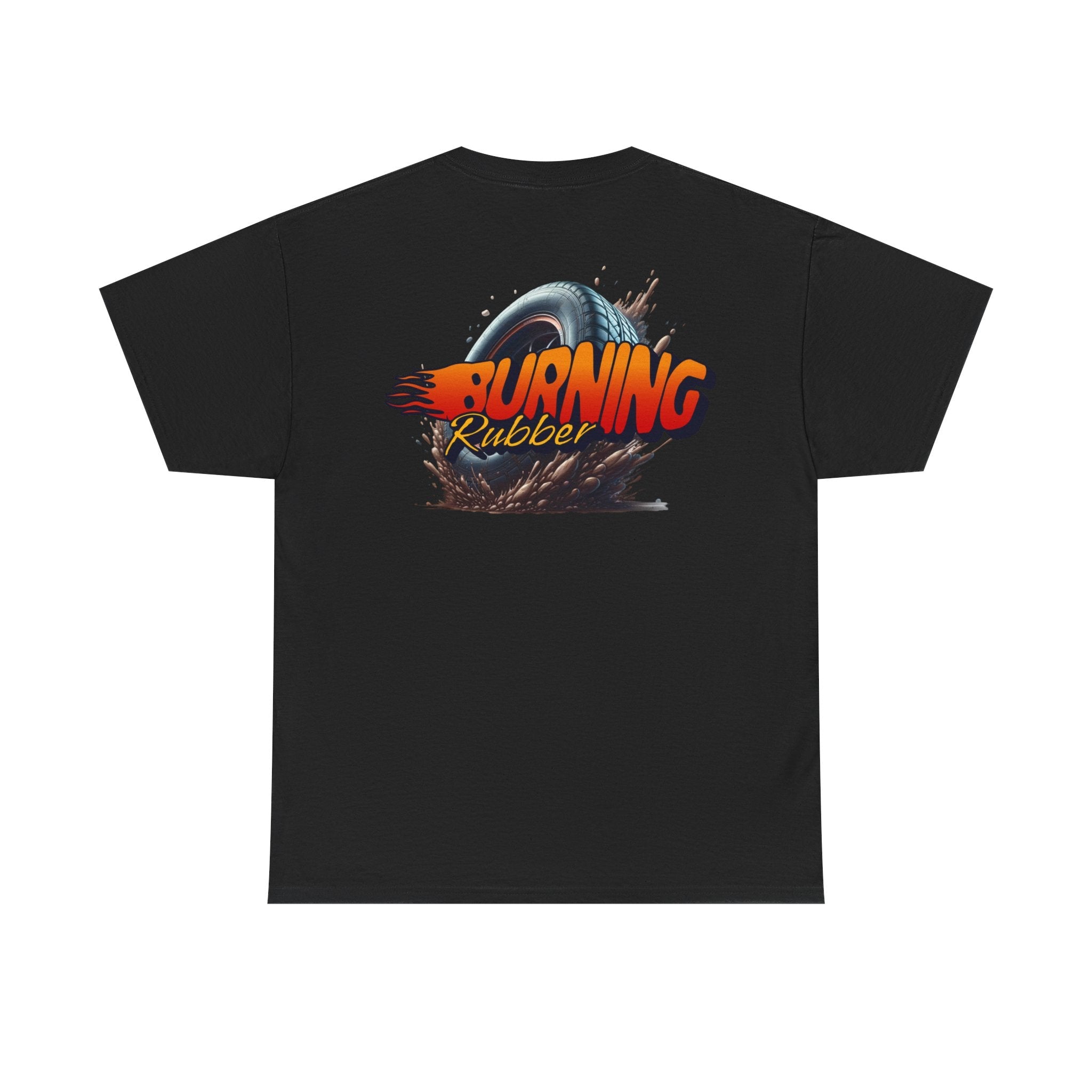 Burning Rubber Unisex Heavy Cotton Tee, Car Enthusiast Gift, Racing Shirt, Casual Everyday Wear, Streetwear, Automotive Apparel