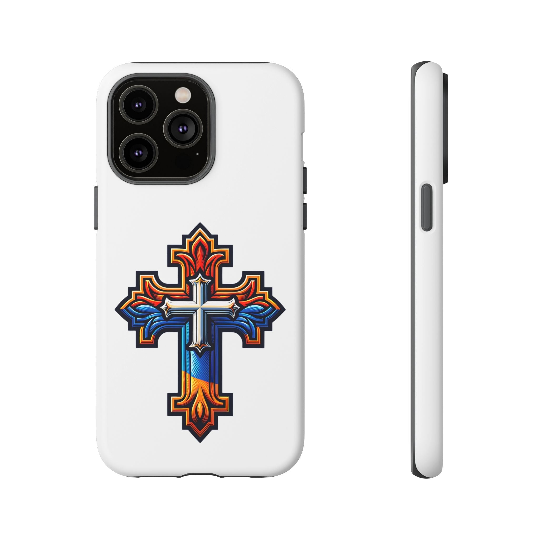 Armenian cross flag phone case iPhone Samsung Google, Christian phone case, white phone case