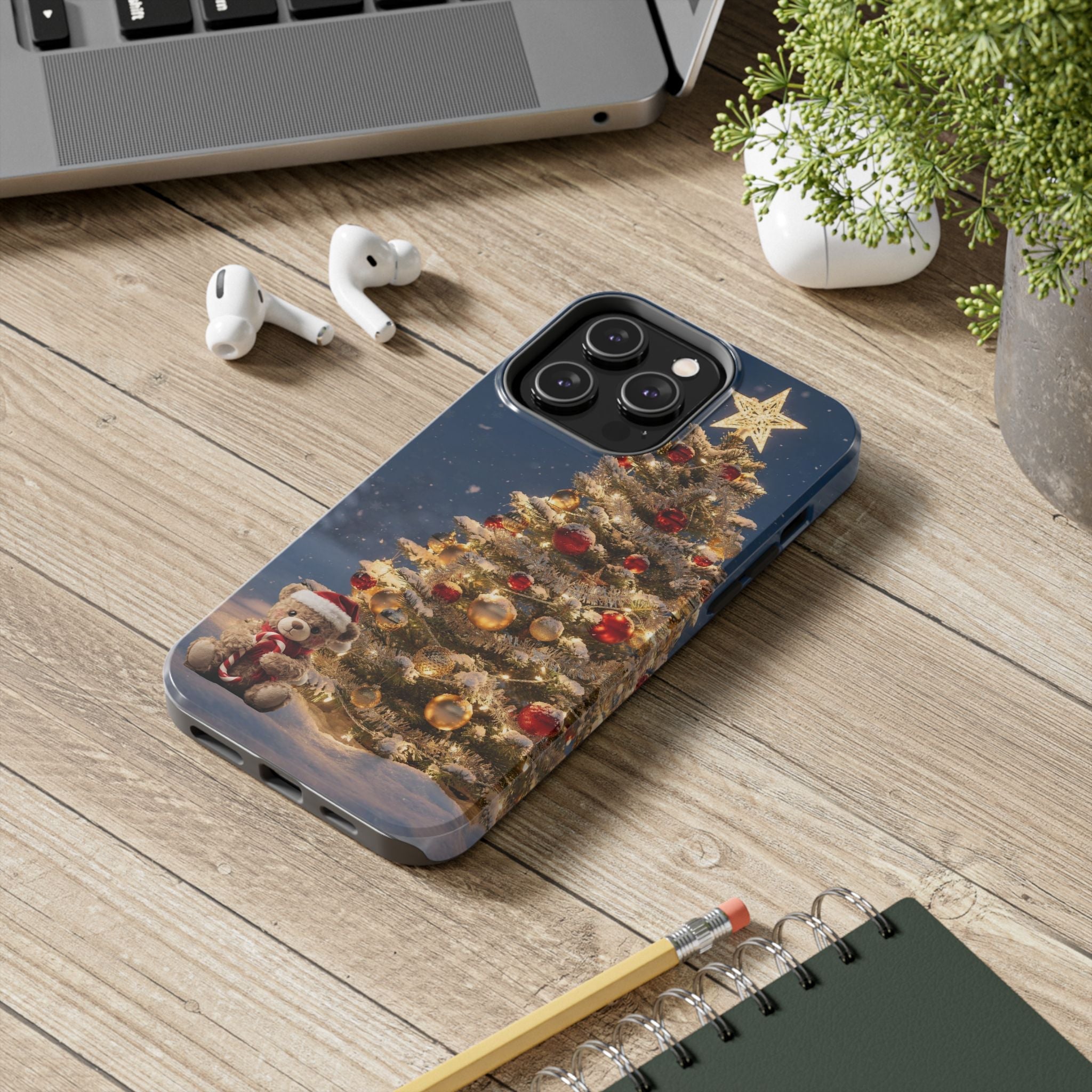 Christmas Holiday iPhone  Phone Case | Holiday Snowy Ornament Design