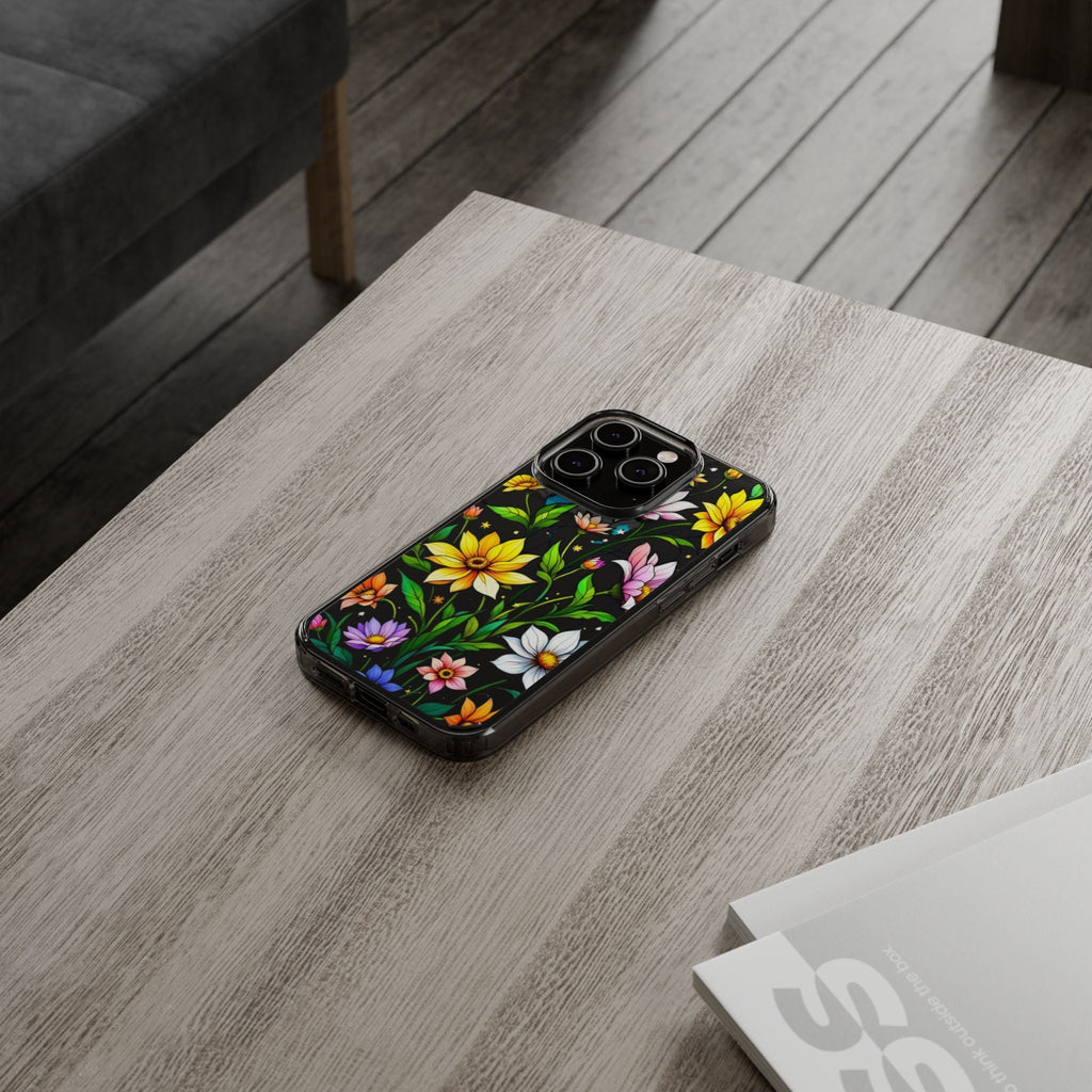 Cute flower phone case, clear phone case, iPhone phone case, Samsung phone case, phone case gift