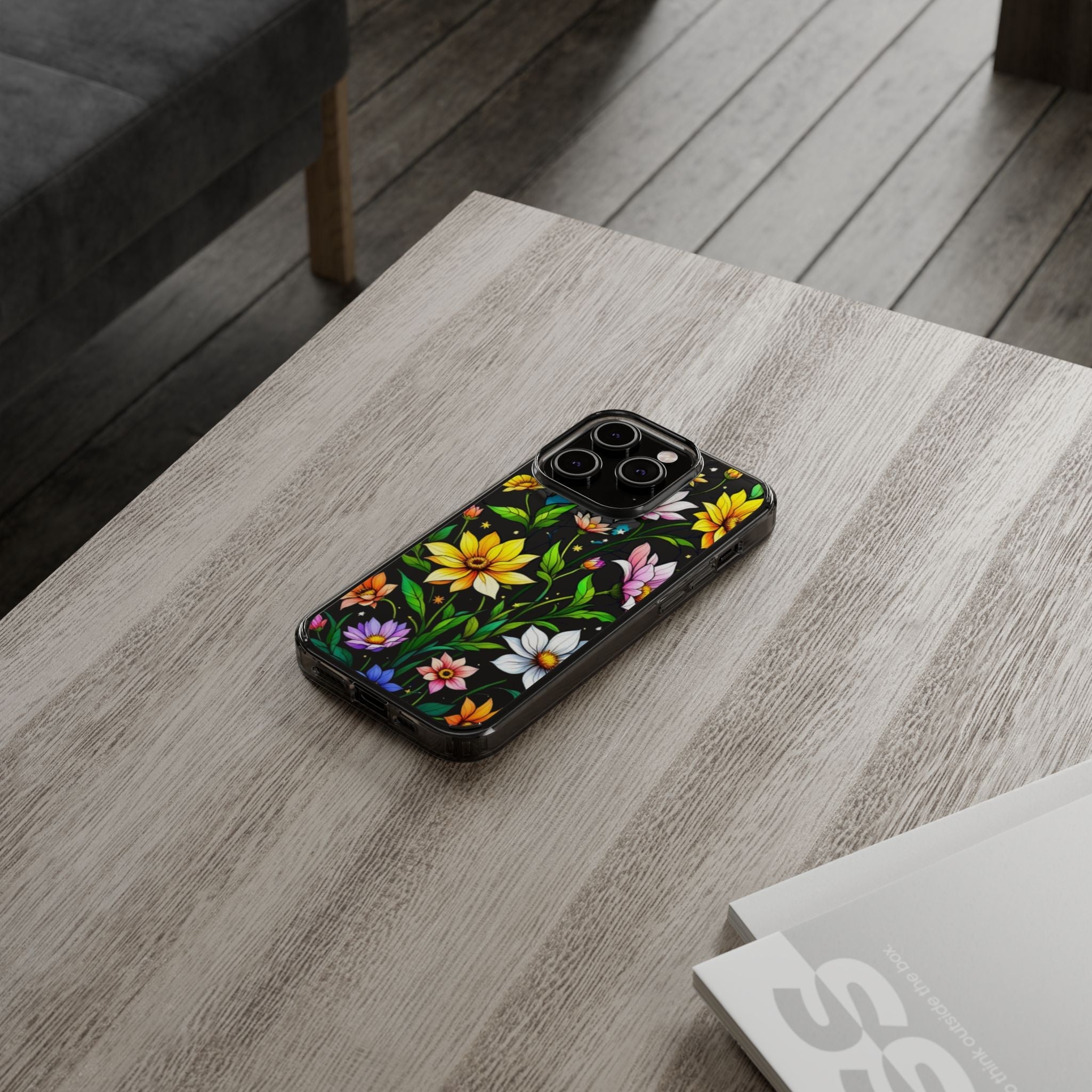 Cute flower phone case, clear phone case, iPhone phone case, Samsung phone case, phone case gift