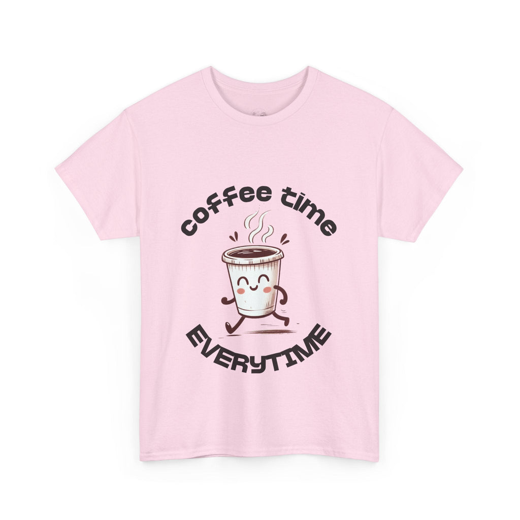 Coffee time anytime T-shirt, Unisex Cotton Shirt, Cute Coffee Lover Gift, Casual Outfit, Daily Reminder T-Shirt