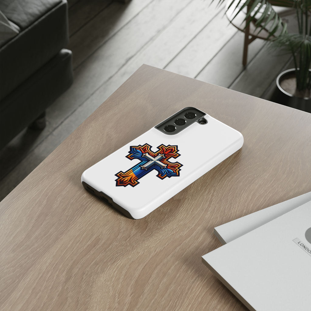 Armenian cross flag phone case iPhone Samsung Google, Christian phone case, white phone case