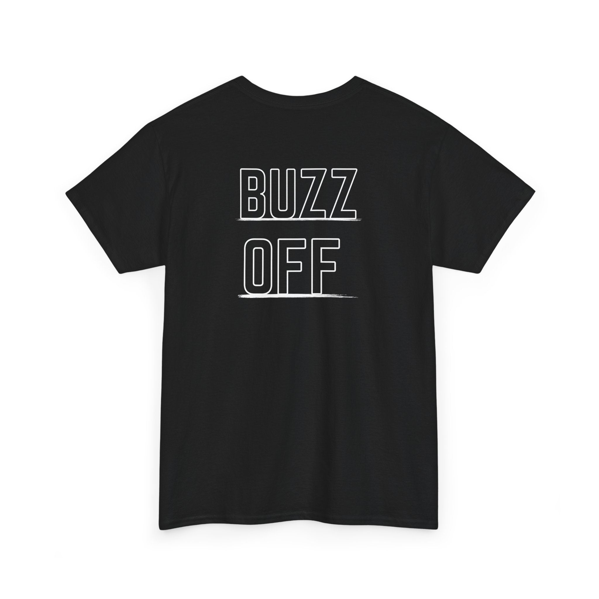 Buzz Off Unisex Heavy Cotton Tee - Funny Graphic Tee, Bee Lover Gift, Summer Outfit, Birthday Gift, Casual Wear