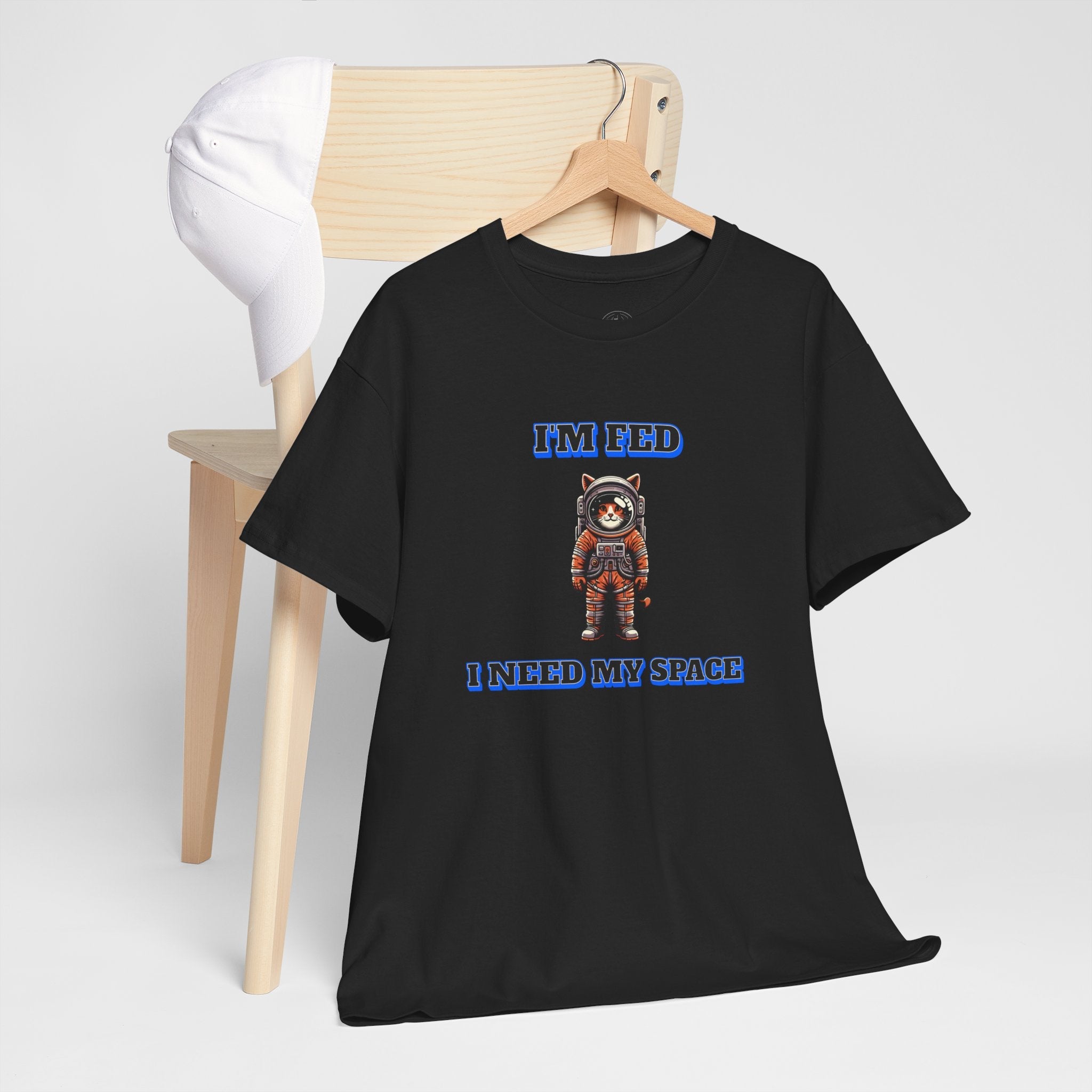 Funny cat lover shirt I'm Fed I Need My Space - Funny Gift, Casual Wear, Animal Lover Shirt, Self-Care Humor, Everyday Comfort