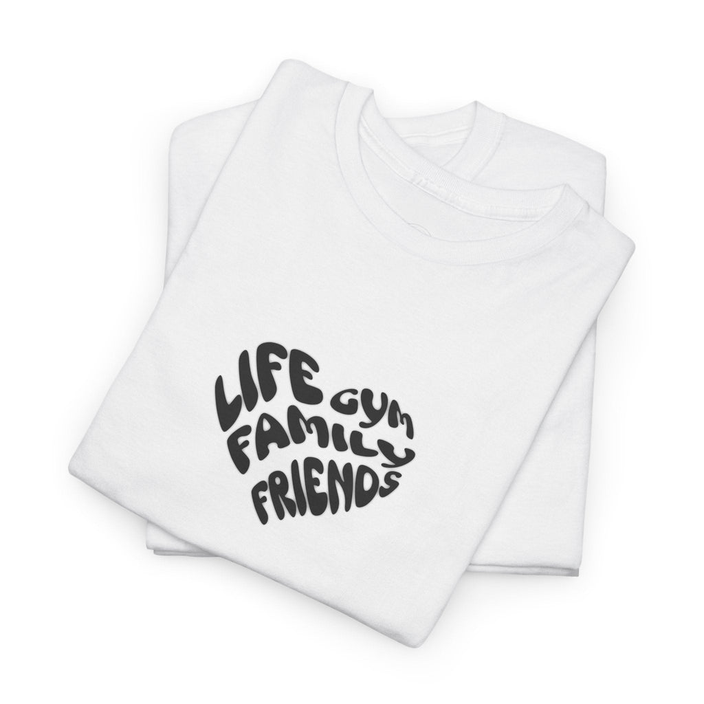 Life family friends gym shirt gym shirt fitness enthusiast shirt gym rat shirt