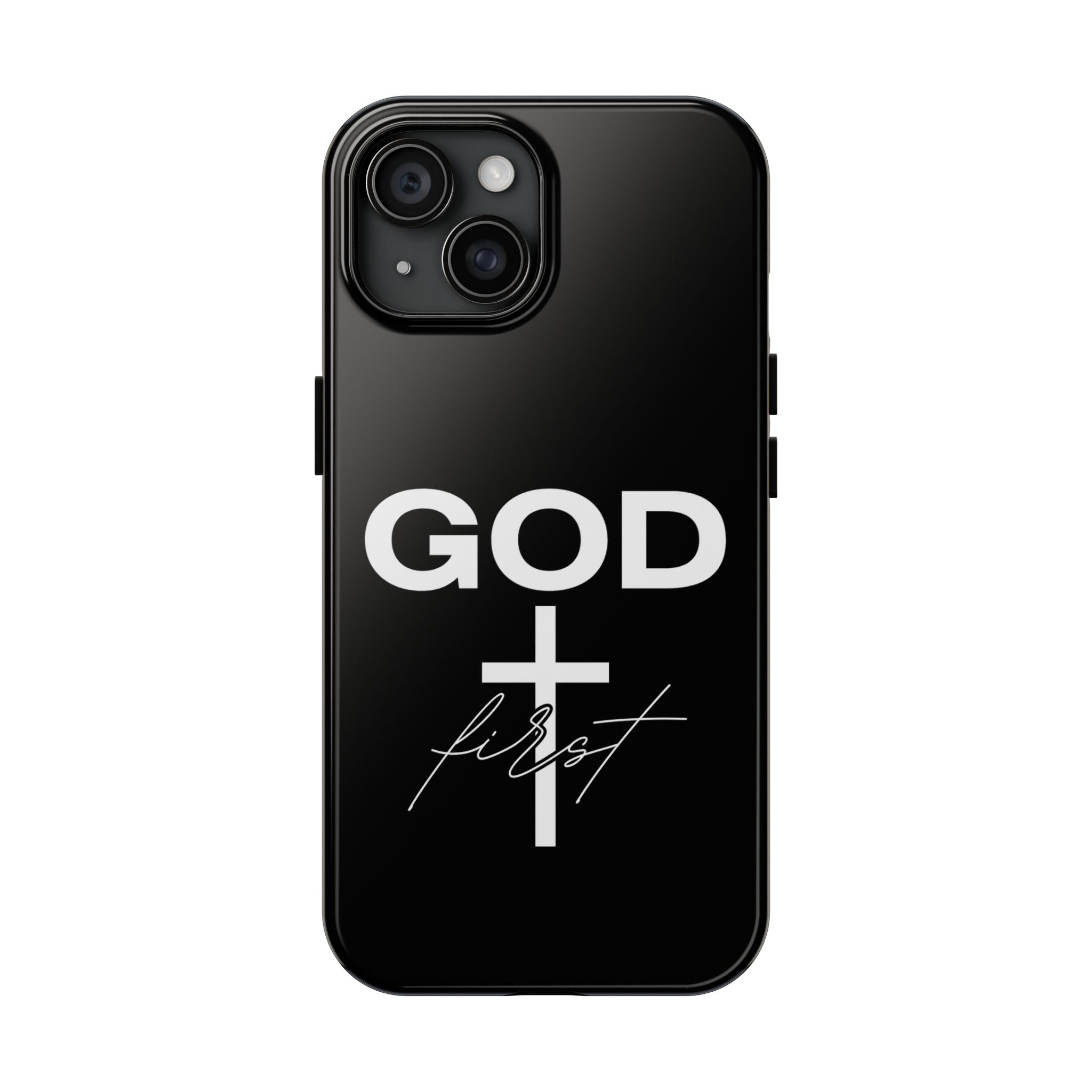 God First iPhone compatible phone case | Christian cross phone case faith accessory