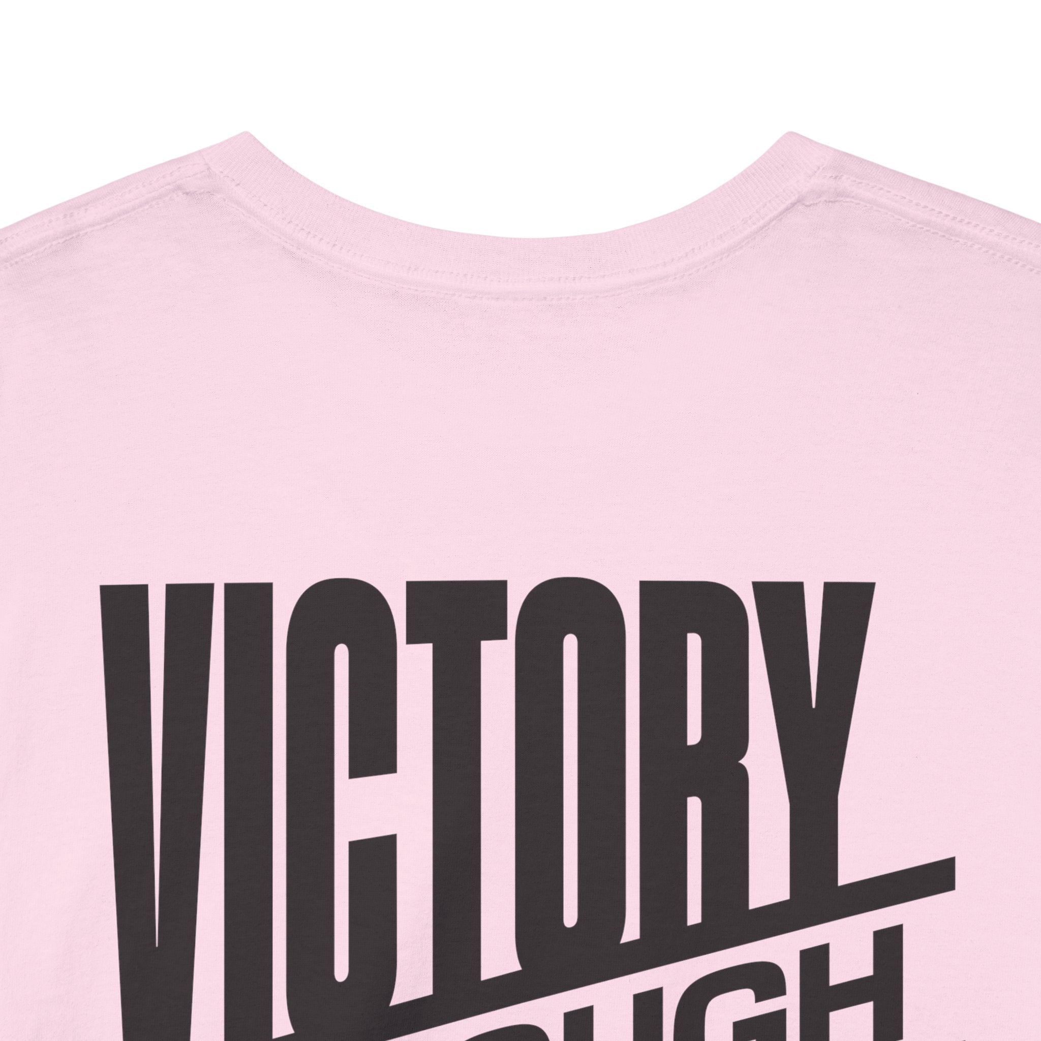 Victory Through Jesus Unisex Heavy Cotton Tee, Inspirational Christian Shirt, Faith-Based Apparel, Unisex T-Shirt, Religious Gift