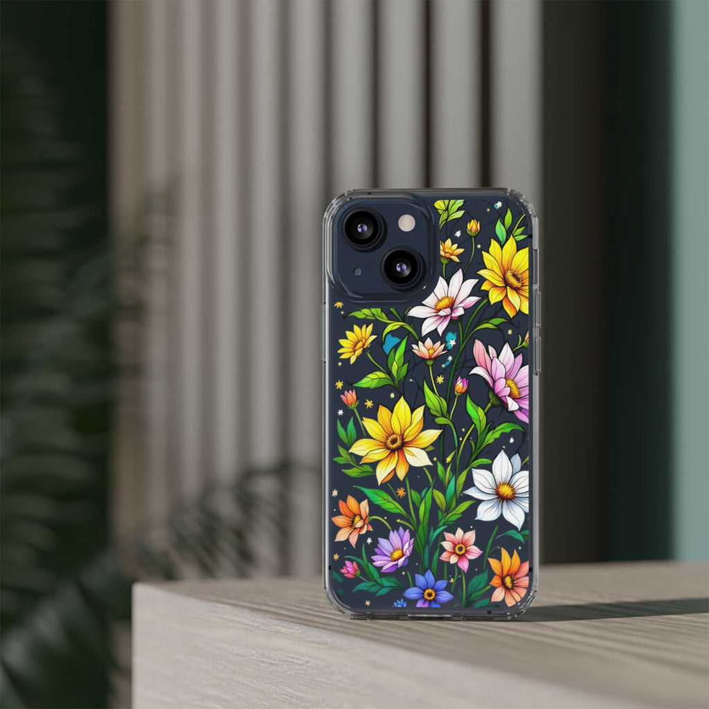 Cute flower phone case, clear phone case, iPhone phone case, Samsung phone case, phone case gift