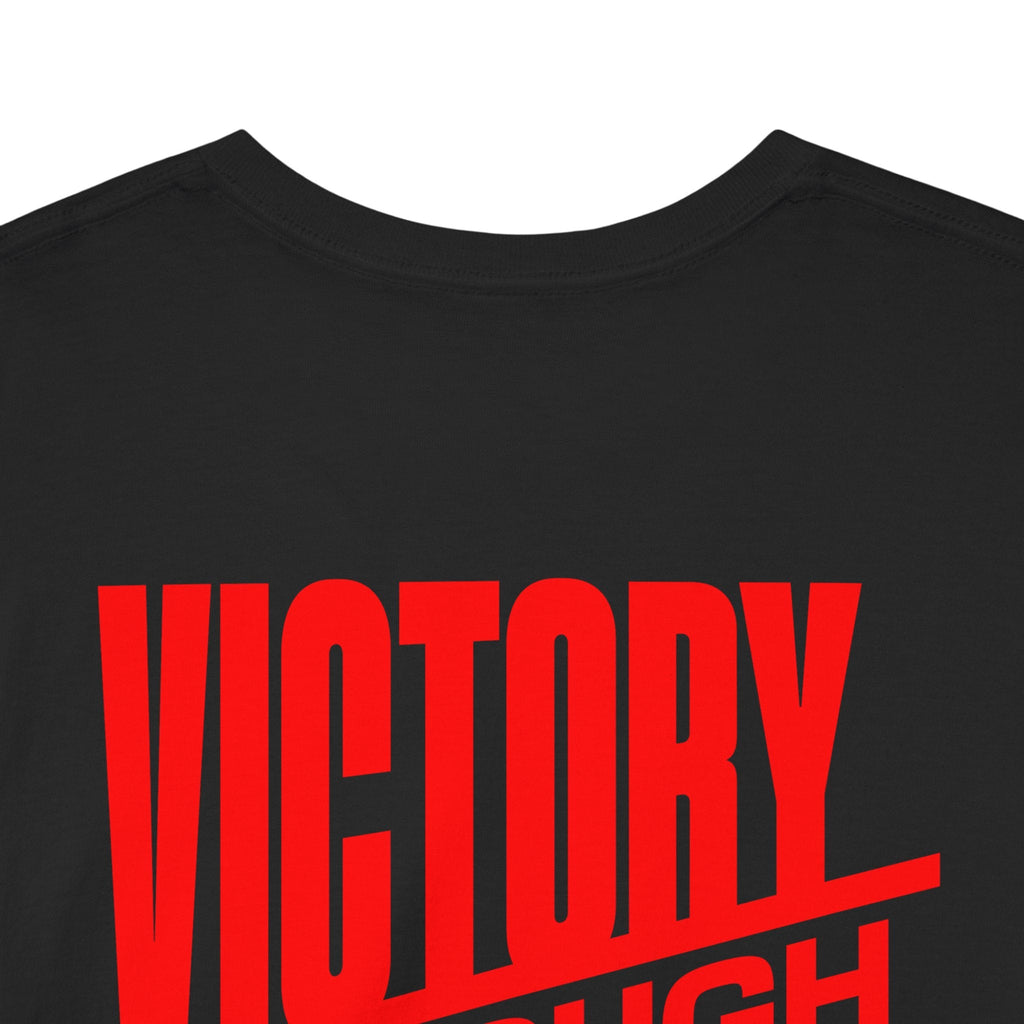 Victory Through Jesus Unisex Heavy Cotton Tee, Inspirational Christian Shirt, Faith-Based Apparel, Unisex T-Shirt, Religious Gift