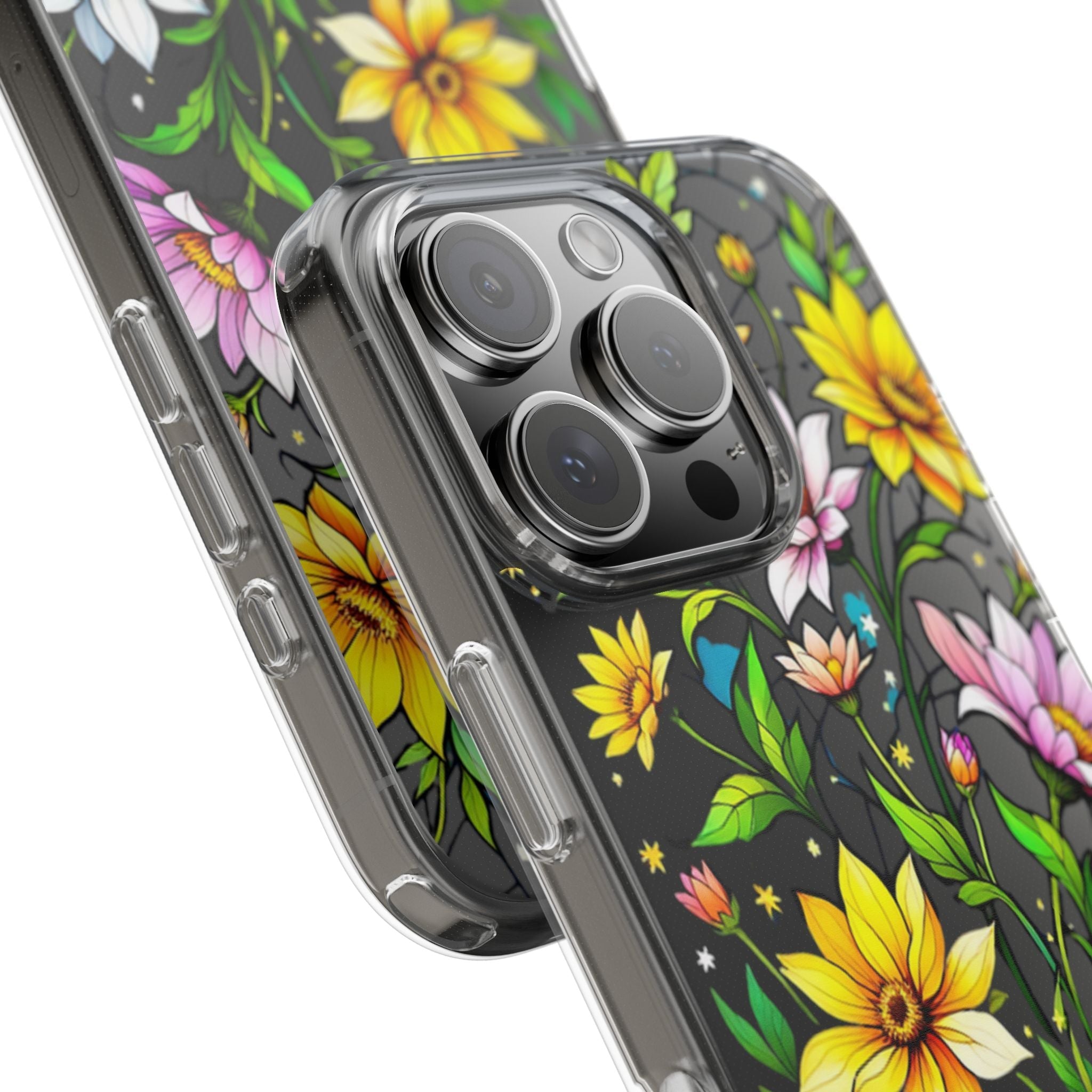 Cute flower phone case, clear phone case, iPhone phone case, Samsung phone case, phone case gift