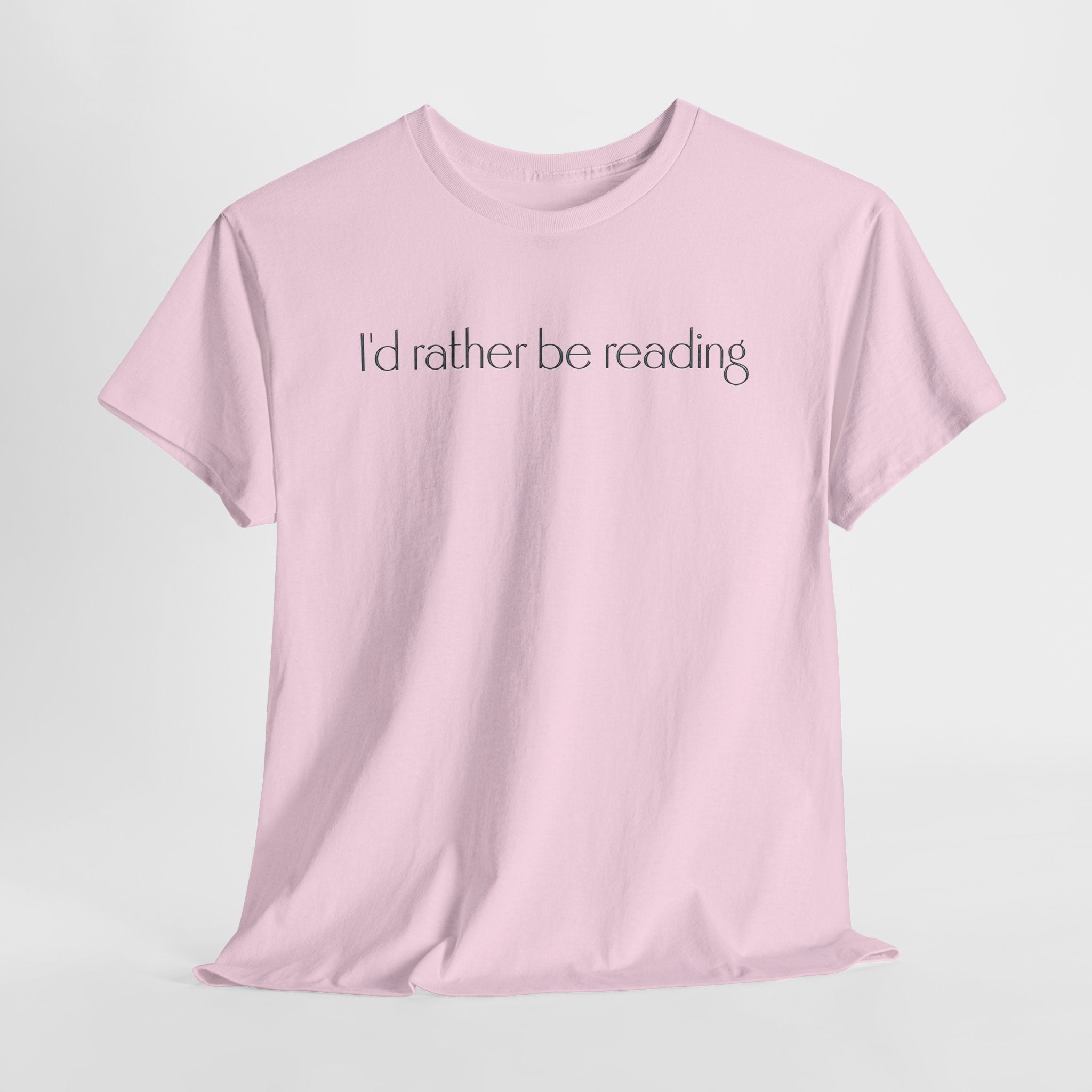 I'd Rather Be Reading Unisex Heavy Cotton Tee - Perfect for Book Lovers, Cozy Vibes, Gift for Readers, Literary Enthusiasts, Casual Wear