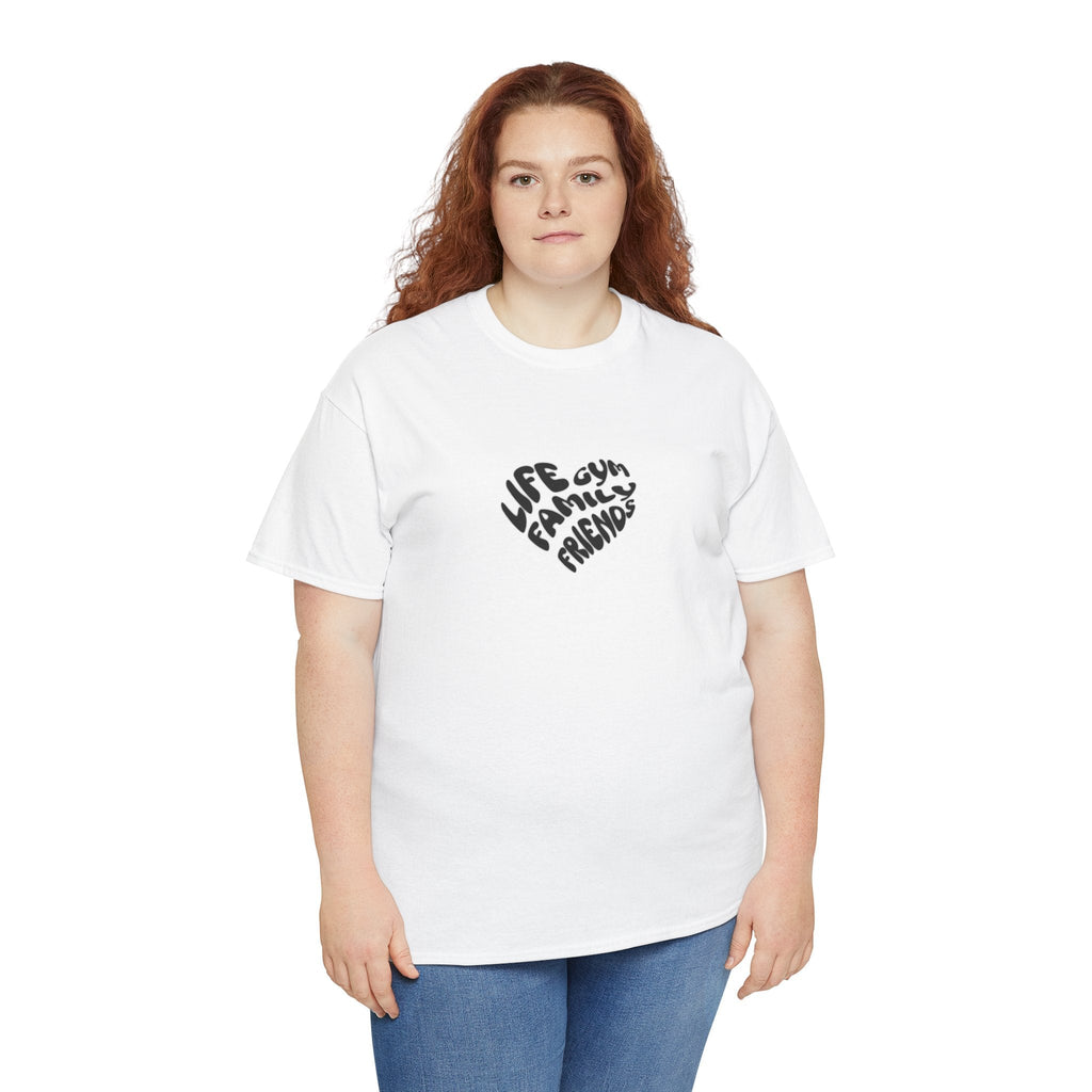 Life family friends gym shirt gym shirt fitness enthusiast shirt gym rat shirt