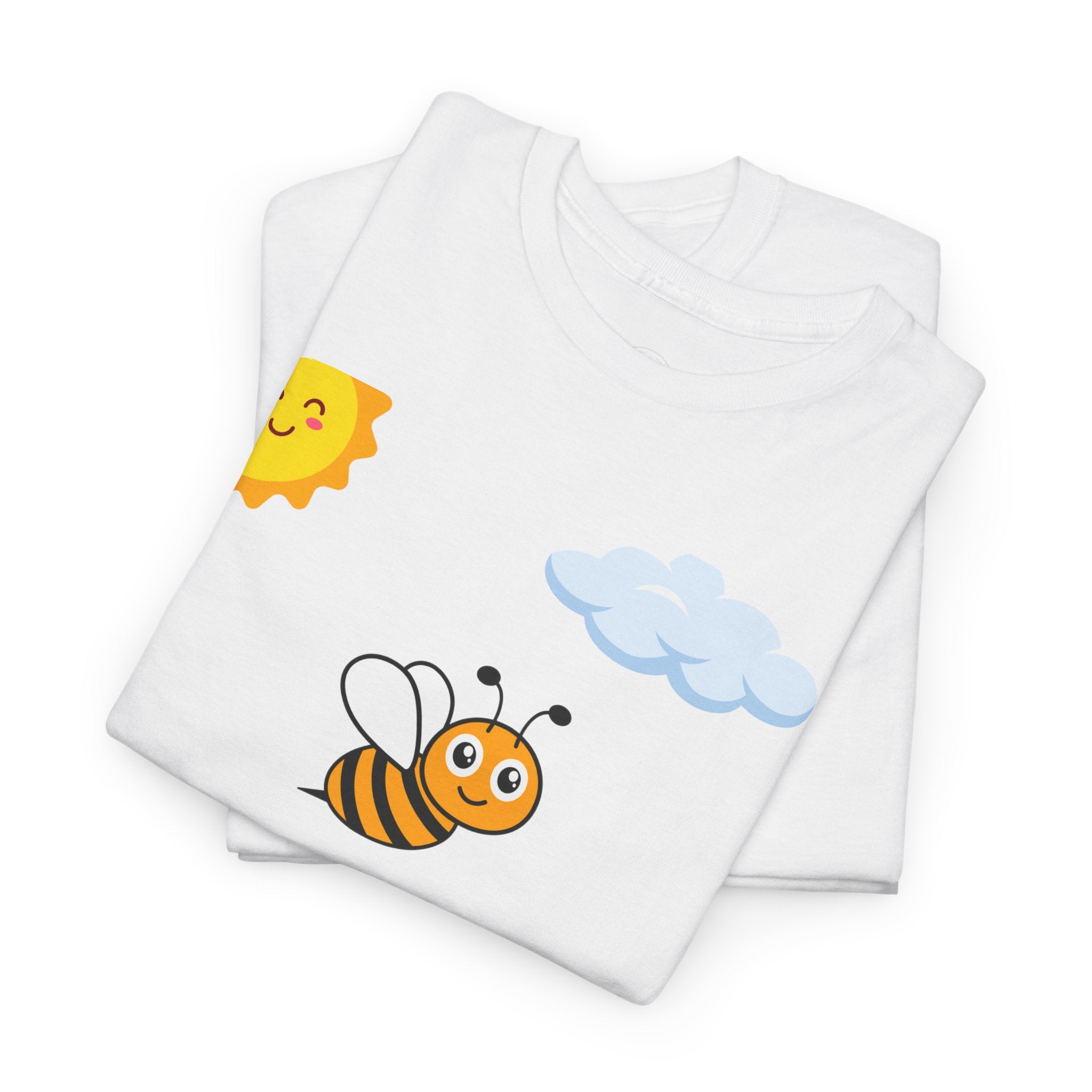 Cute be positive t-shirt. bee plus t-shirt