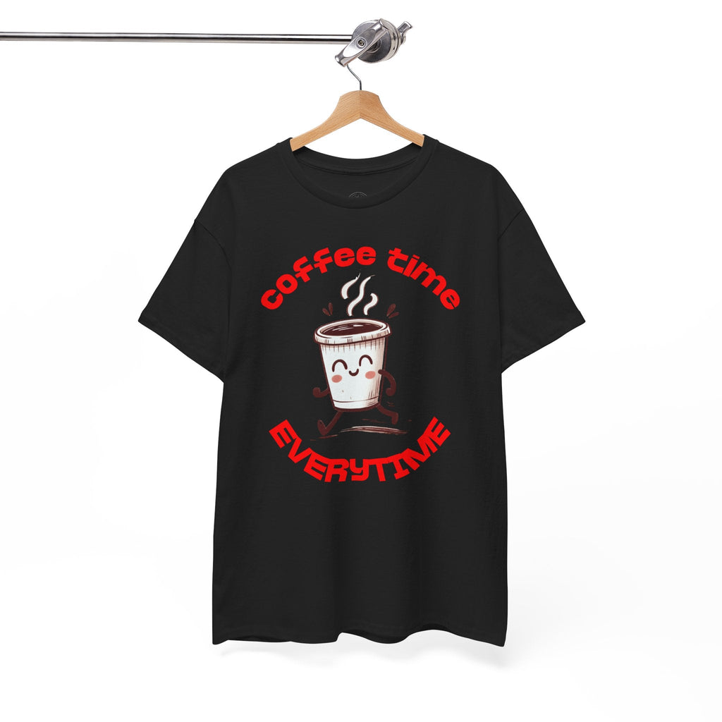 Coffee time anytime T-shirt, Unisex Cotton Shirt, Cute Coffee Lover Gift, Casual Outfit, Daily Reminder T-Shirt