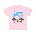 Cat lovers shirt Summer Vibes Tee, Beach Shirt, Vacation Apparel, Tropical T-Shirt, Casual Wear, Gift for Friends
