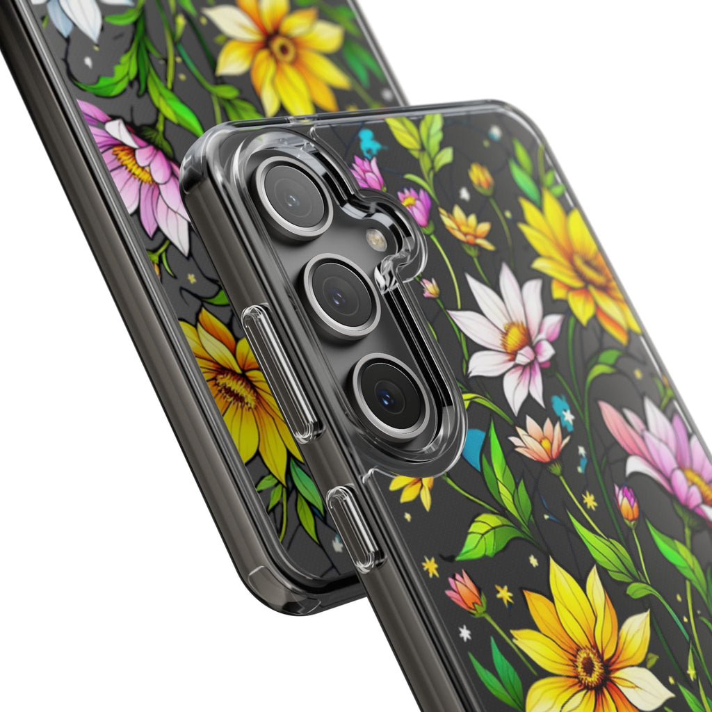 Cute flower phone case, clear phone case, iPhone phone case, Samsung phone case, phone case gift