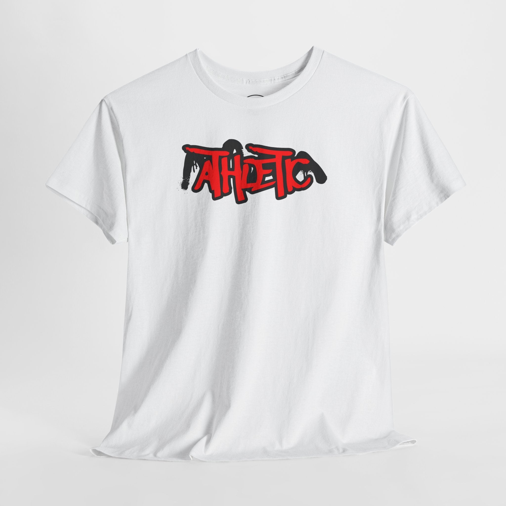 Athletic Graffiti T-Shirt — Red & Black Streetwear Logo Tee