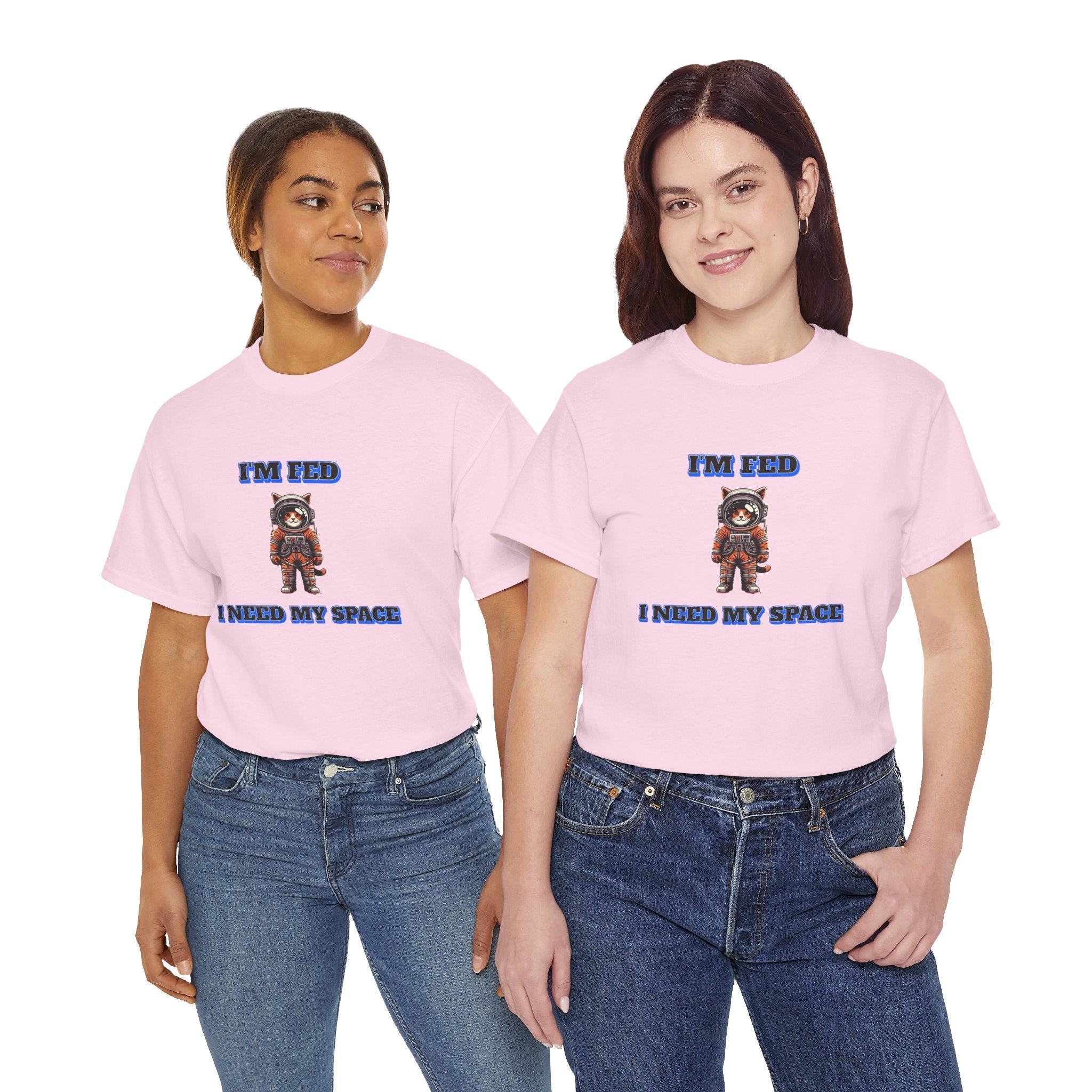 Funny cat lover shirt I'm Fed, I Need My Space - Funny Gift, Casual Wear, Animal Lover Shirt, Self-Care Humor, Everyday Comfort