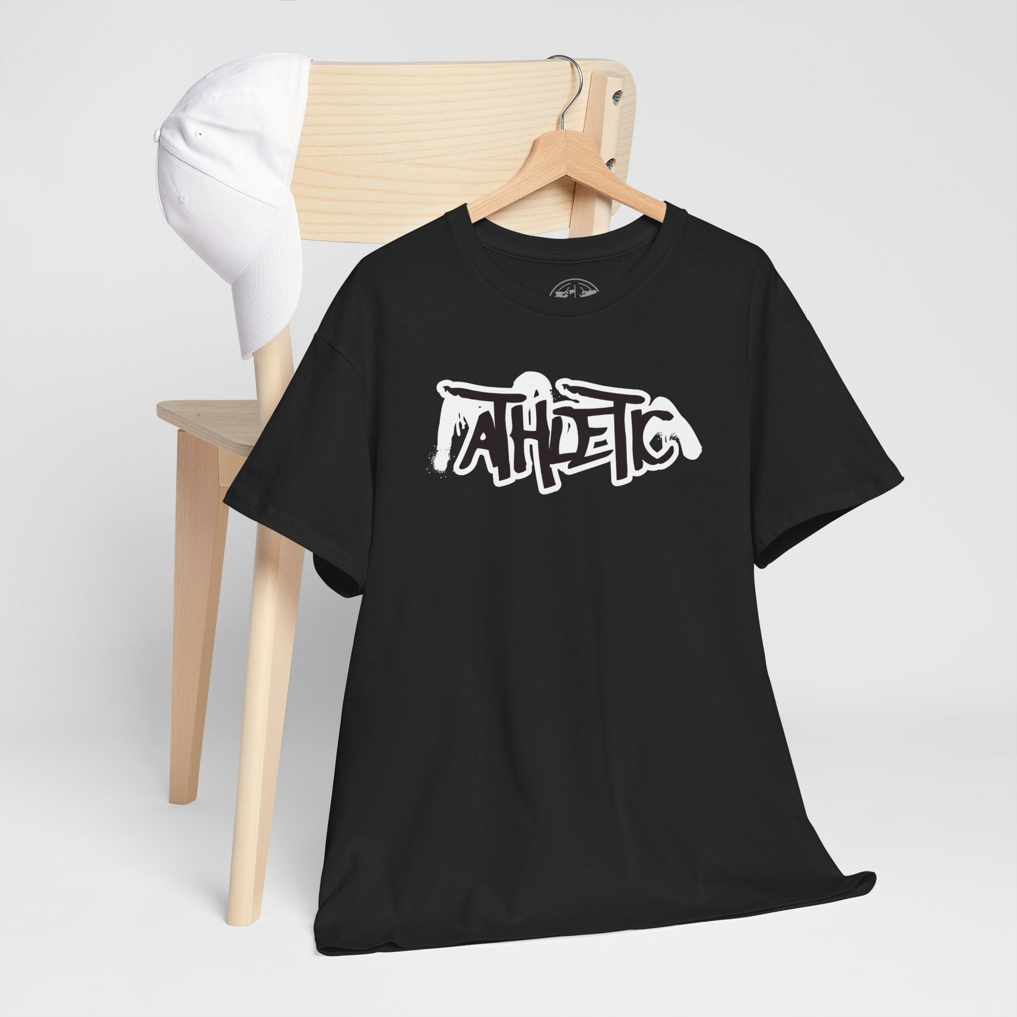 Athletic Graffiti T-Shirt — Red & Black Streetwear Logo Tee