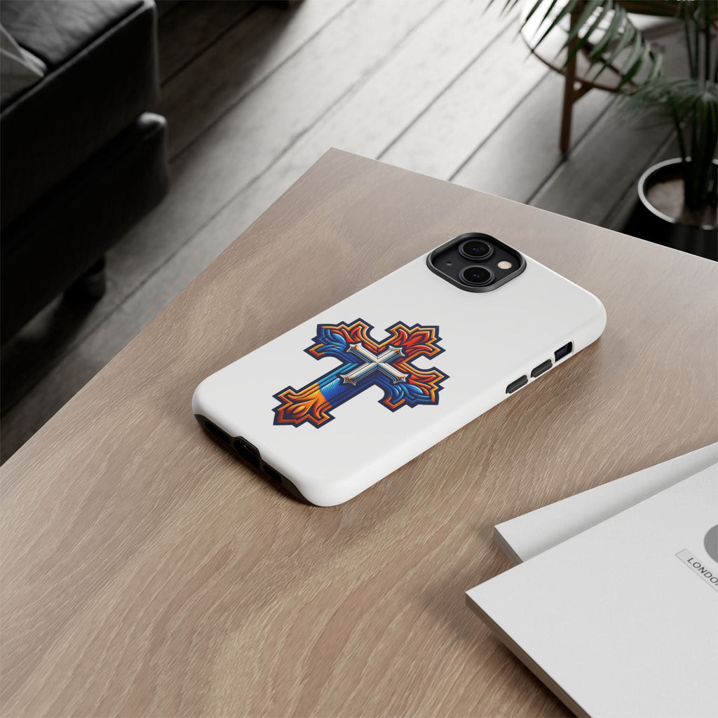 Armenian cross flag phone case iPhone Samsung Google, Christian phone case, white phone case
