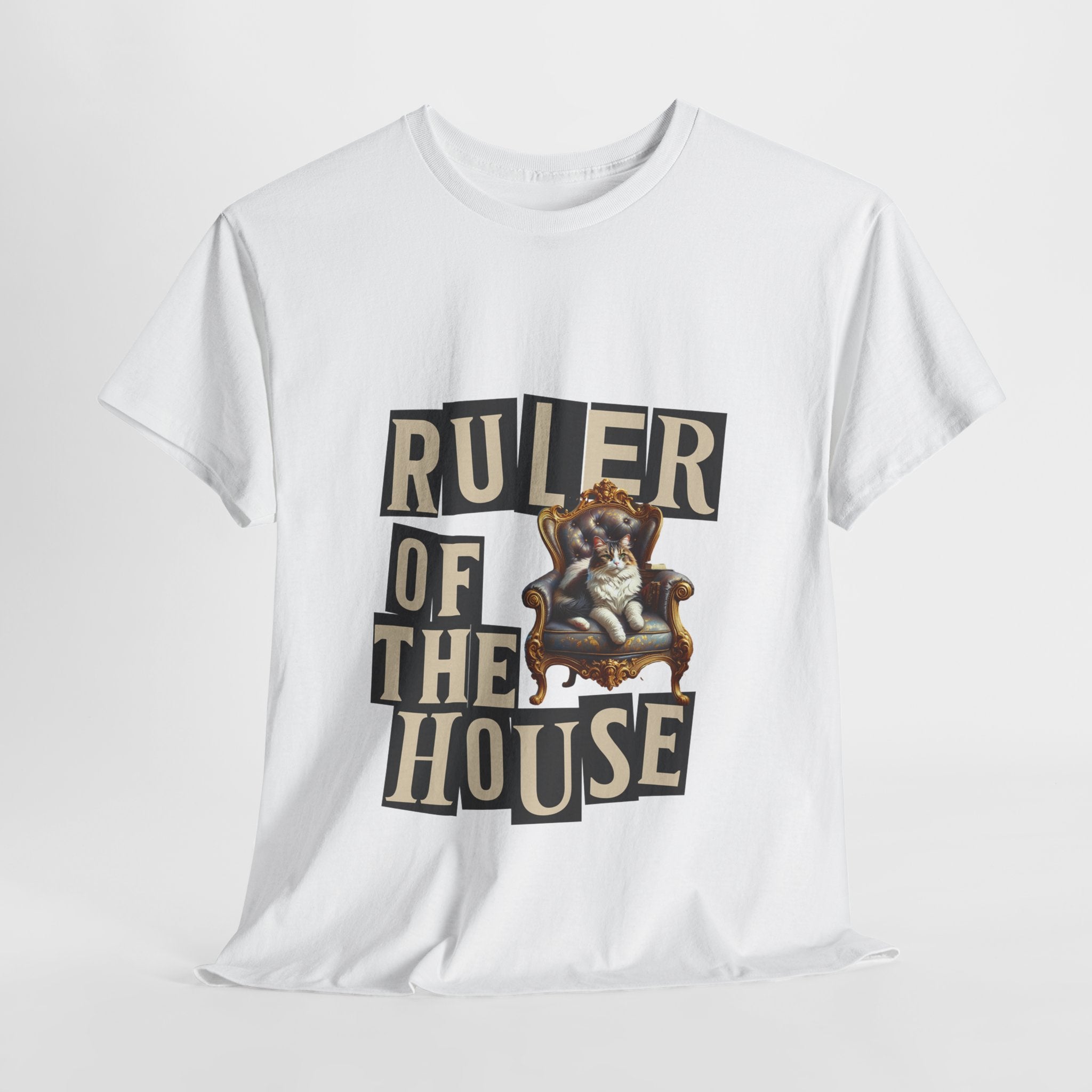 Ruler of the House Tee, Funny Pet Shirt, Gift for Cat Lovers, Unisex Cotton Tee, Casual Wear for Pet Owners