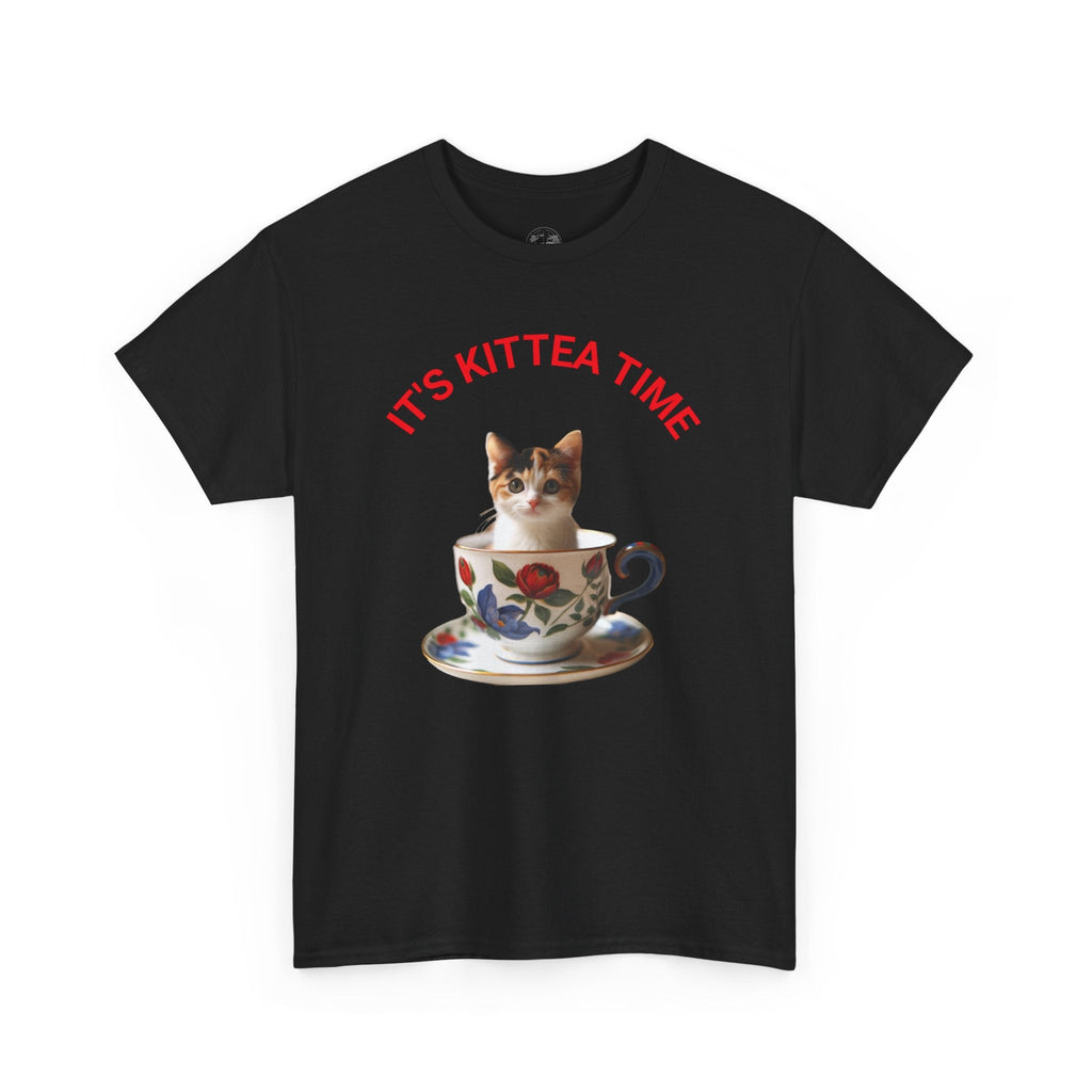 Funny Cat Lover Tee, It's Kittea Time Shirt, Unisex Cotton T-Shirt, Gift for Pet Owners, Animal Lover Apparel, Casual Wear