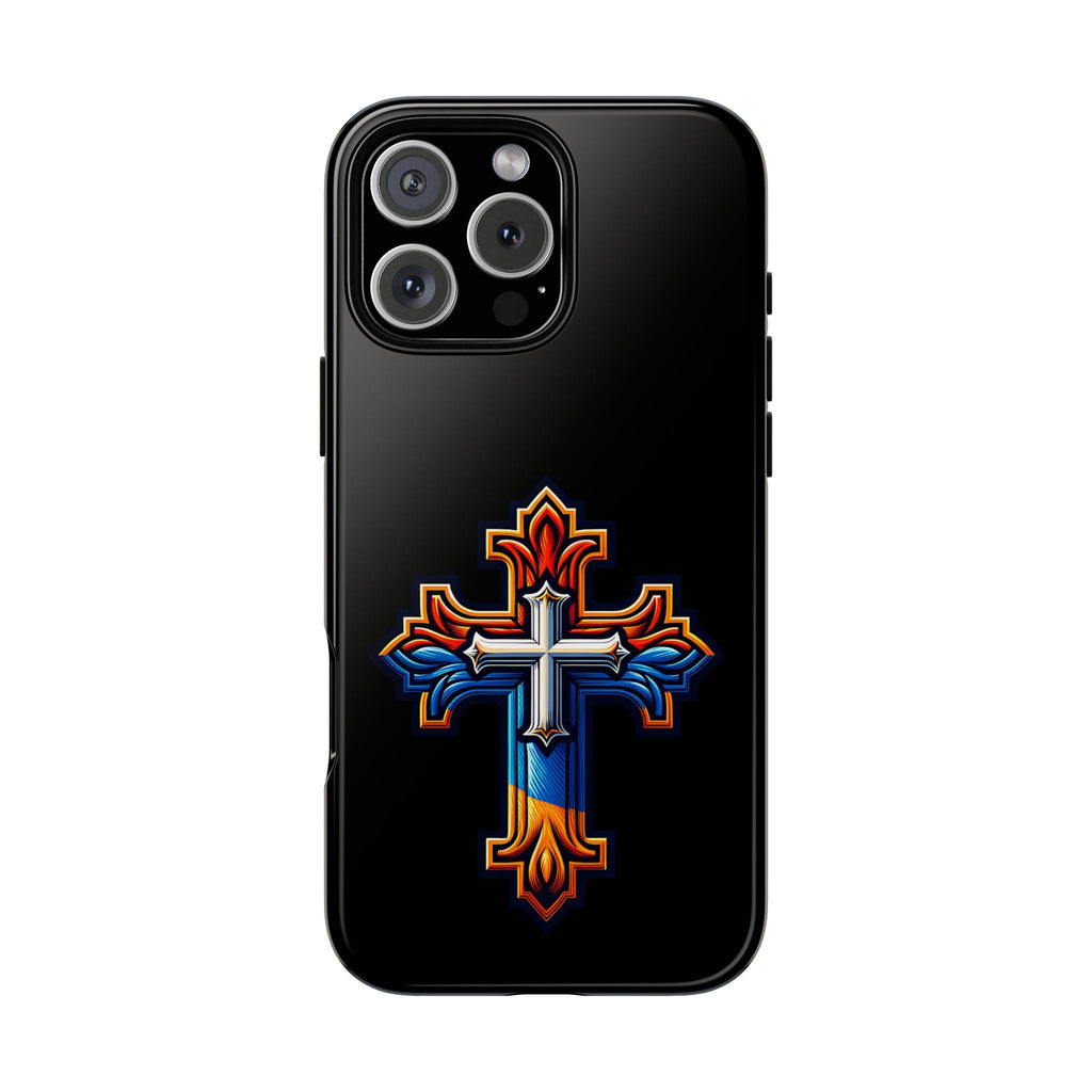 Armenian Cross phone case black, tough guard phone case