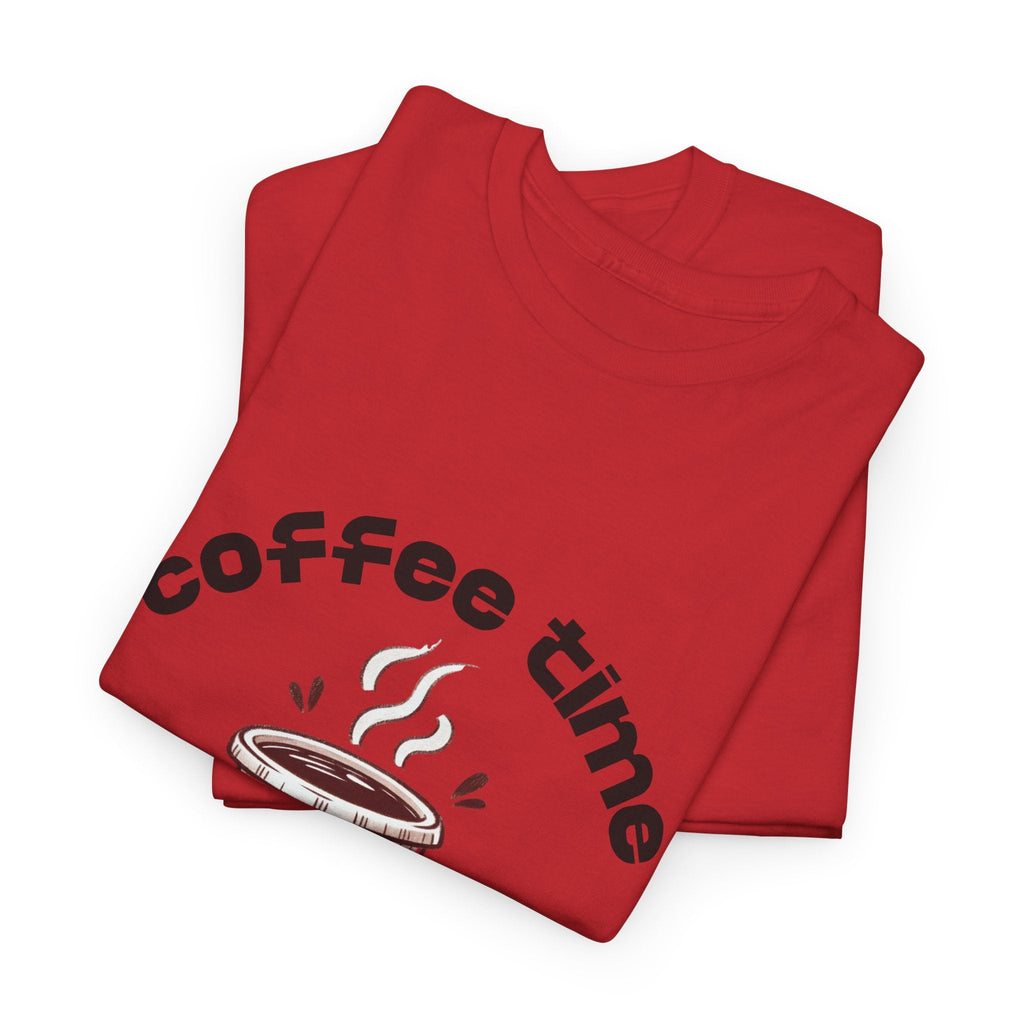 Coffee time anytime T-shirt, Unisex Cotton Shirt, Cute Coffee Lover Gift, Casual Outfit, Daily Reminder T-Shirt