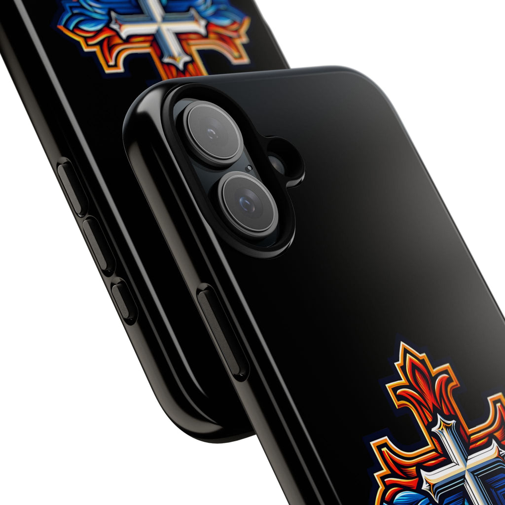 Armenian Cross phone case black, tough guard phone case