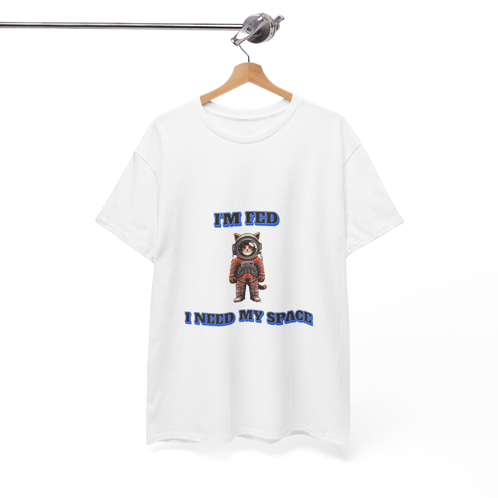 Funny cat lover shirt I'm Fed I Need My Space - Funny Gift, Casual Wear, Animal Lover Shirt, Self-Care Humor, Everyday Comfort