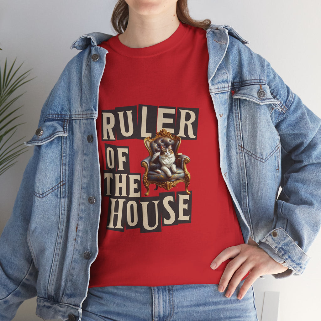 Ruler of the House Tee, Funny Pet Shirt, Gift for Cat Lovers, Unisex Cotton Tee, Casual Wear for Pet Owners